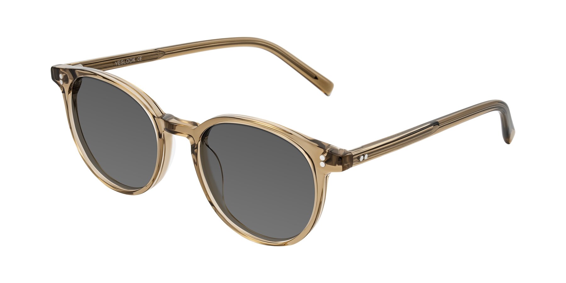 Angle of Haharou in Light Brown with Medium Gray Tinted Lenses
