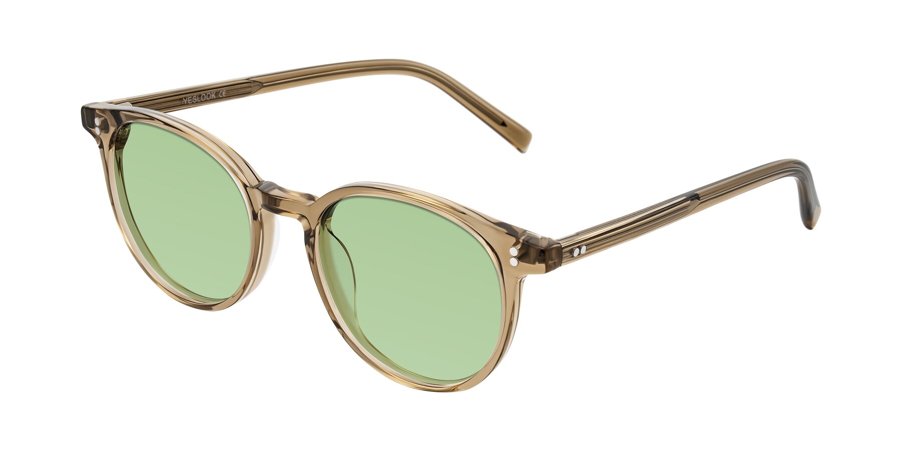 Angle of Haharou in Light Brown with Medium Green Tinted Lenses