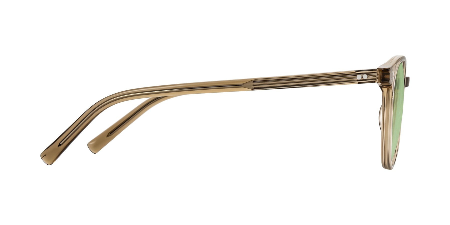 Side of Haharou in Light Brown with Medium Green Tinted Lenses
