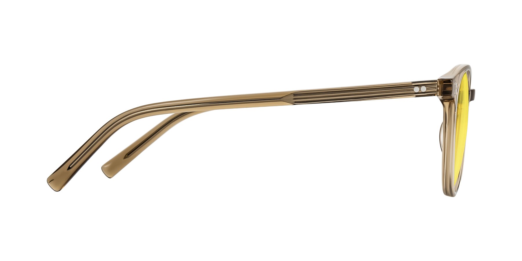 Side of Haharou in Light Brown with Medium Yellow Tinted Lenses