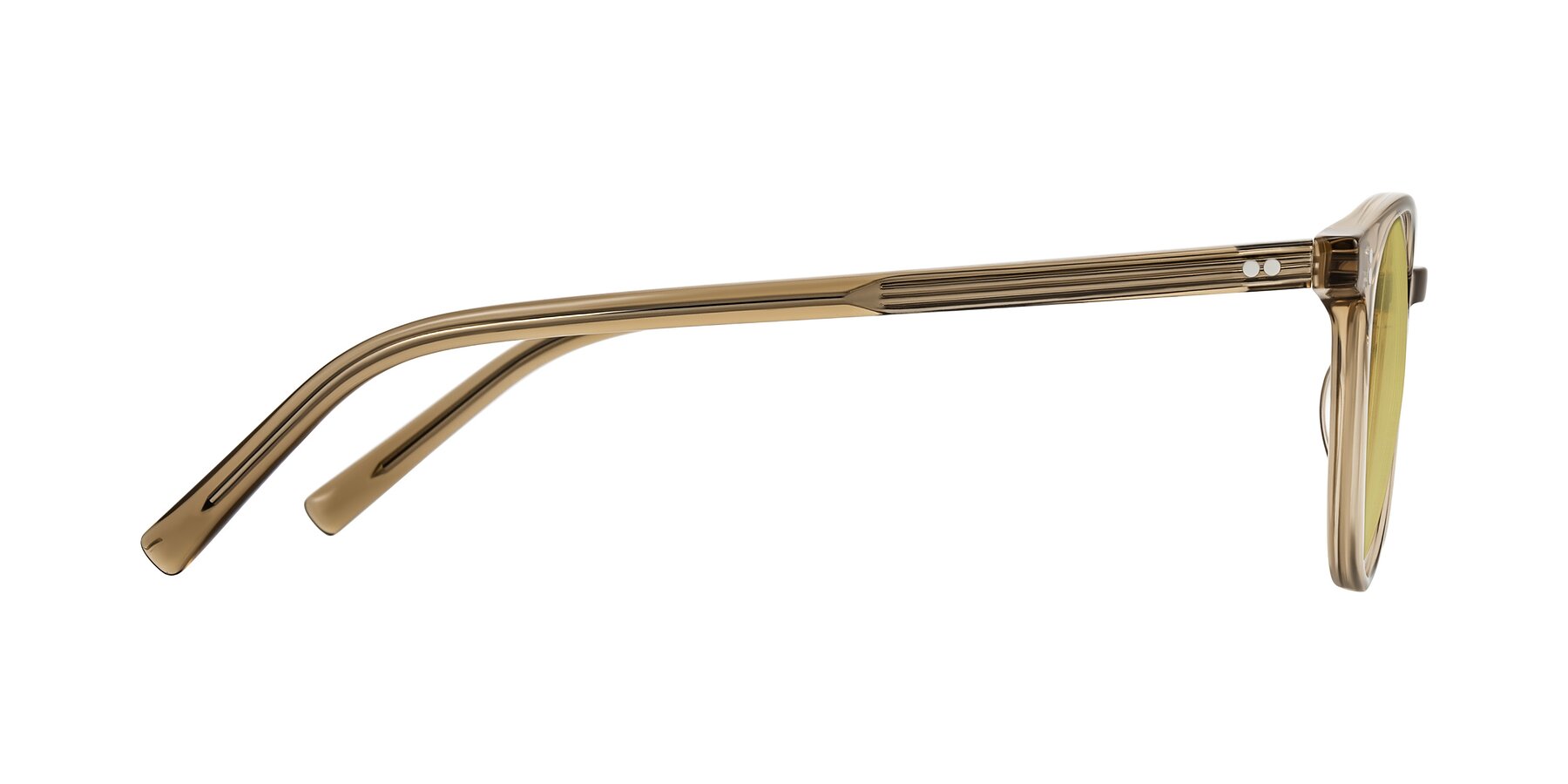 Side of Haharou in Light Brown with Medium Champagne Tinted Lenses