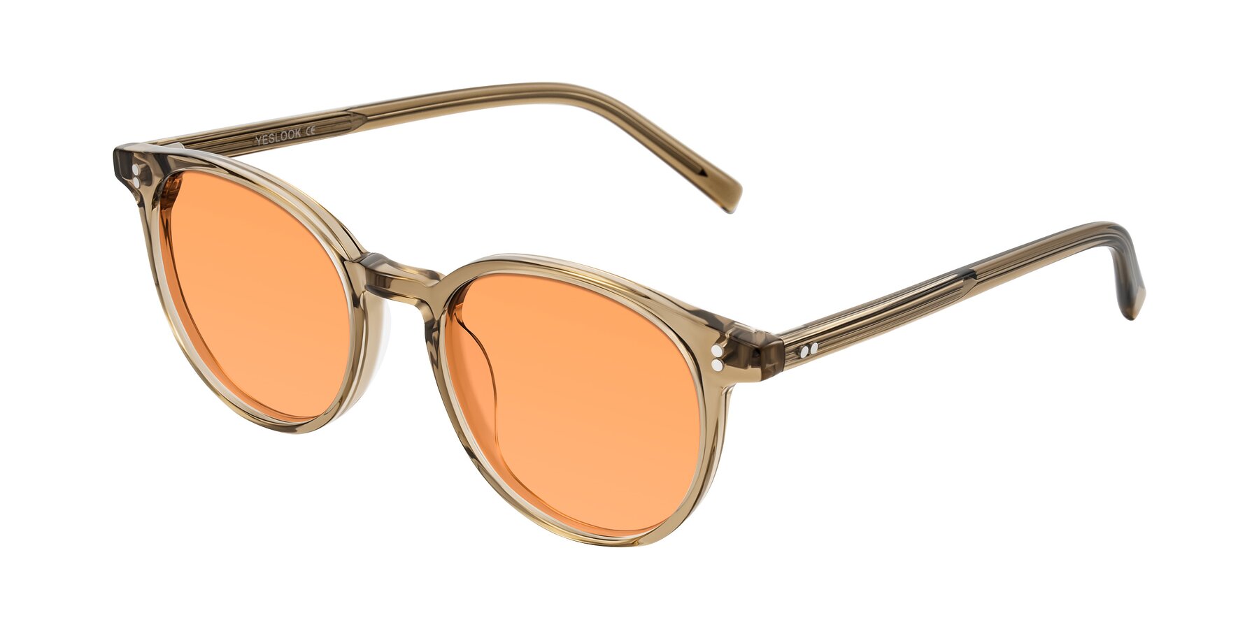 Angle of Haharou in Light Brown with Medium Orange Tinted Lenses
