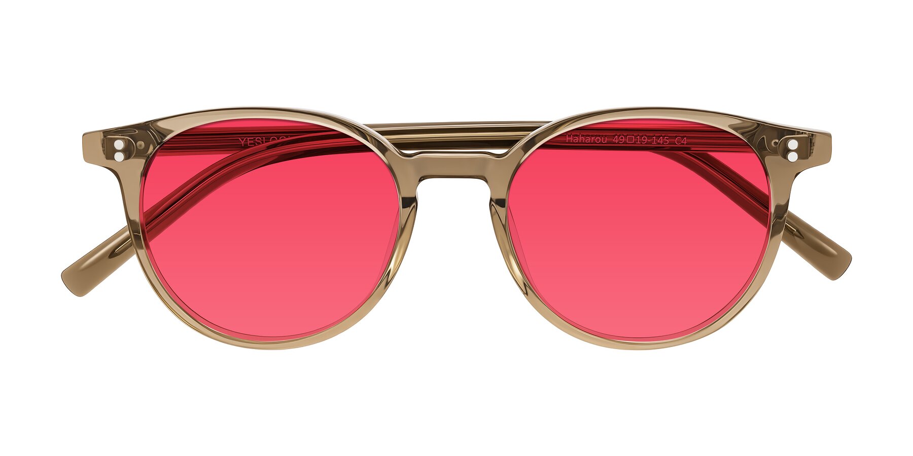 Folded Front of Haharou in Light Brown with Red Tinted Lenses