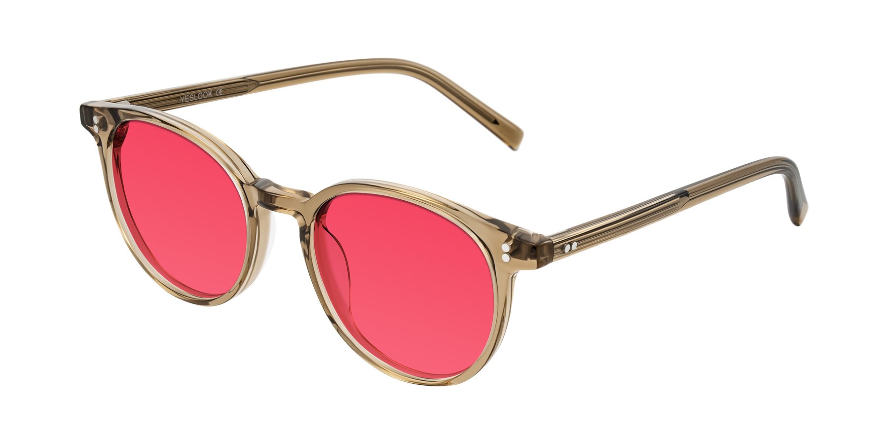 Angle of Haharou in Light Brown with Red Tinted Lenses