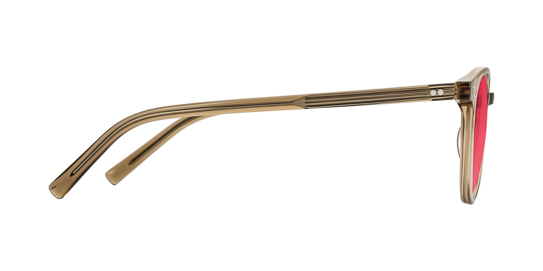 Side of Haharou in Light Brown with Red Tinted Lenses