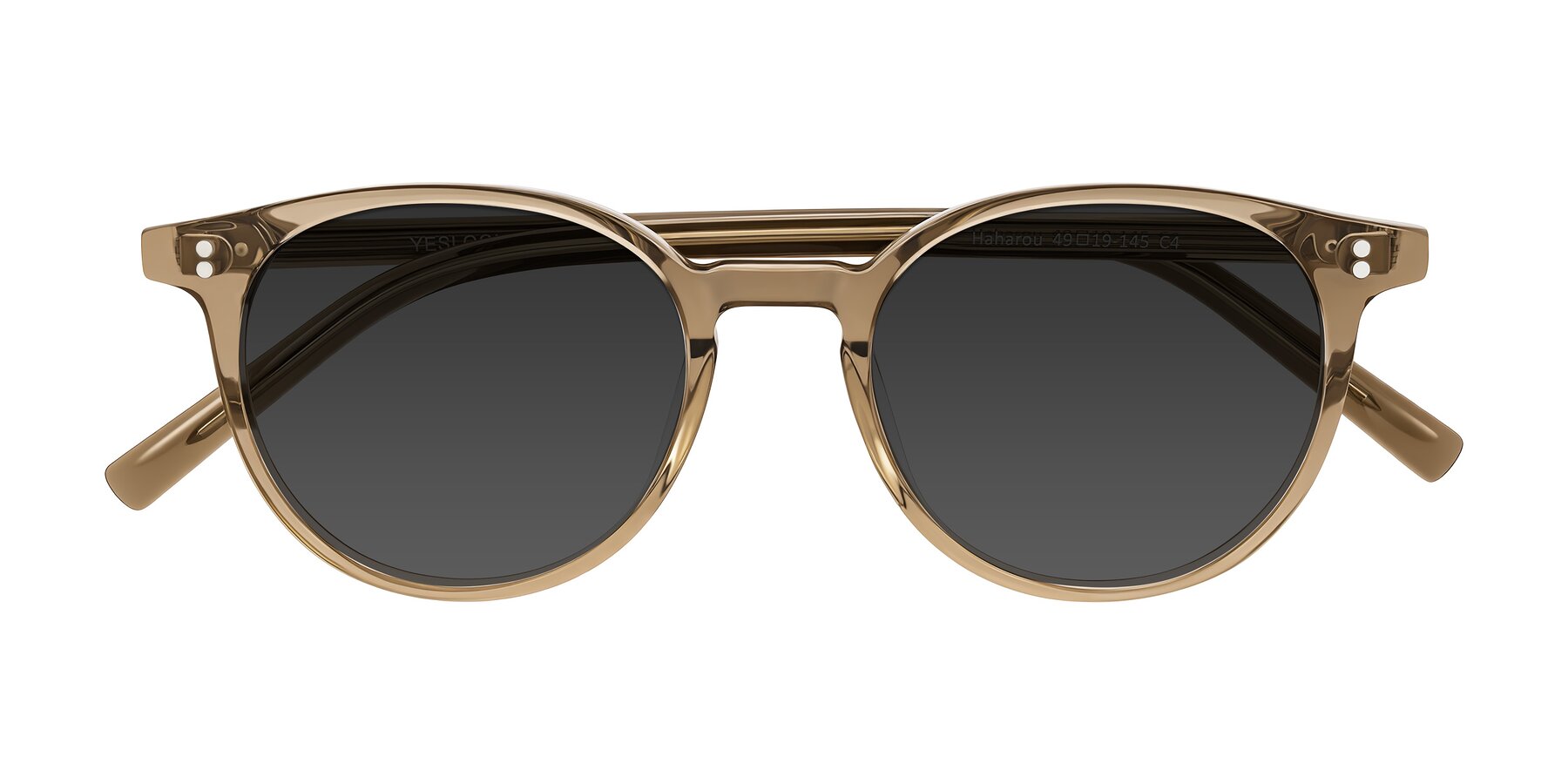 Folded Front of Haharou in Light Brown with Gray Tinted Lenses
