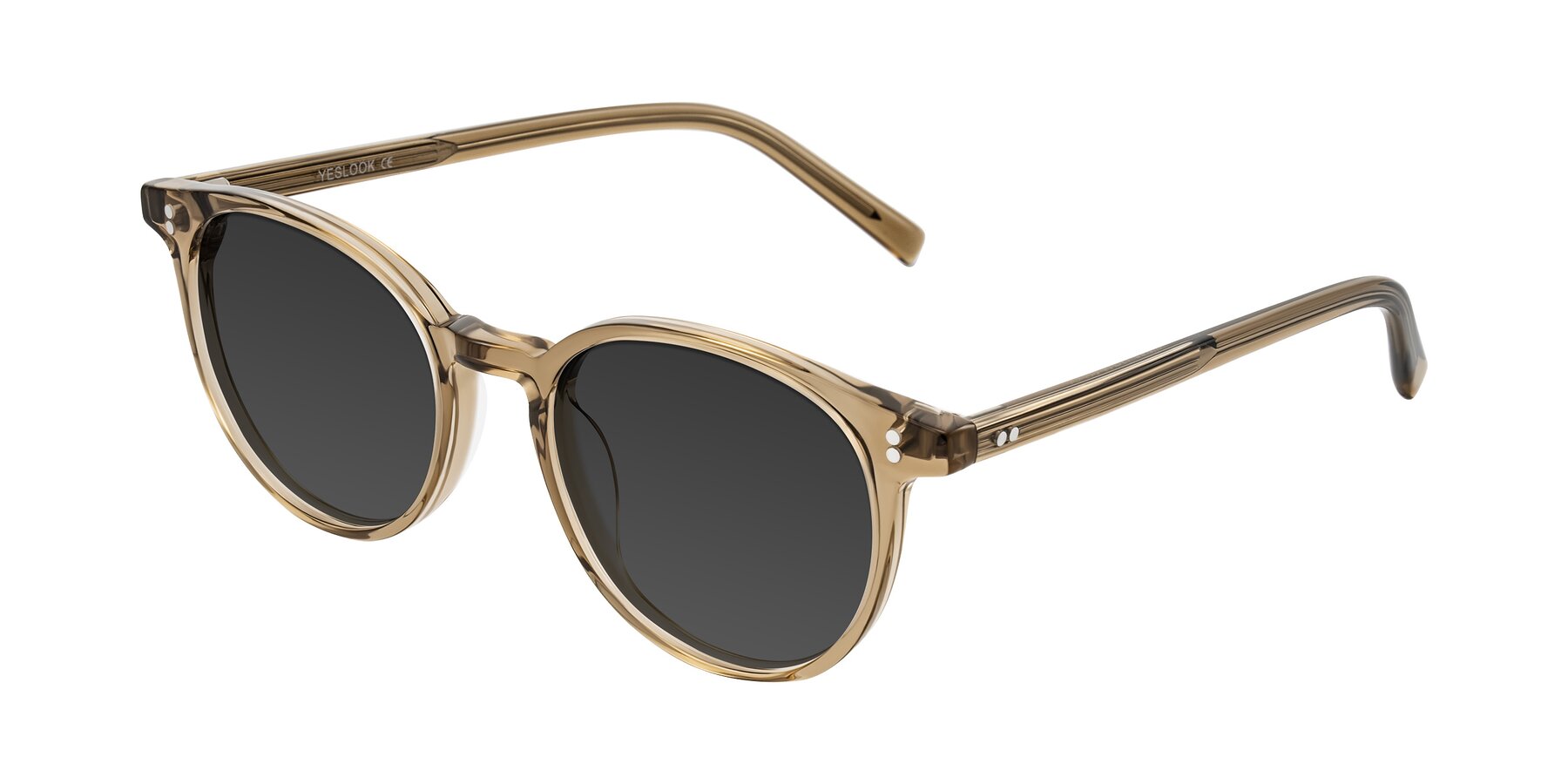 Angle of Haharou in Light Brown with Gray Tinted Lenses