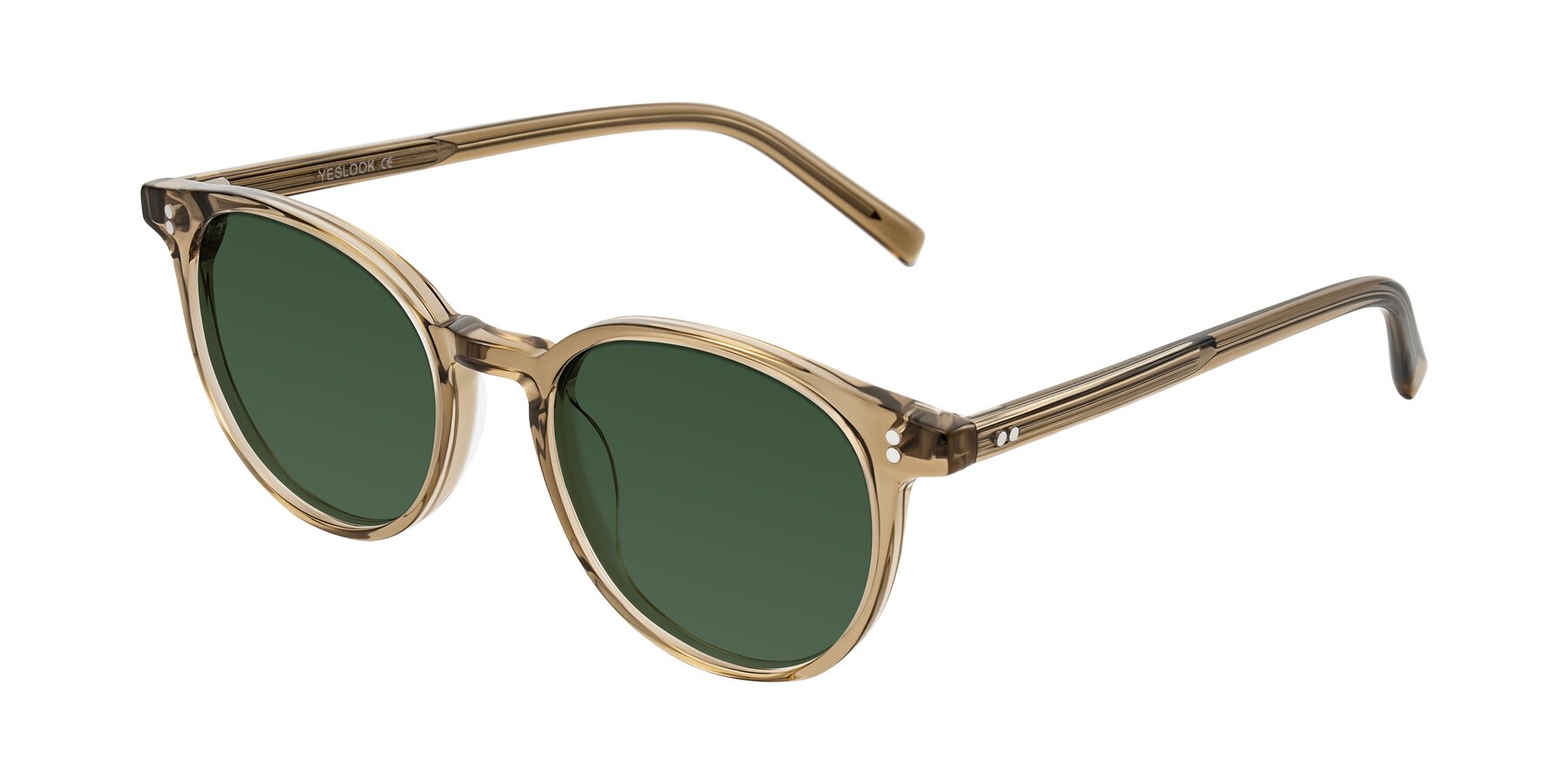 Angle of Haharou in Light Brown with Green Tinted Lenses