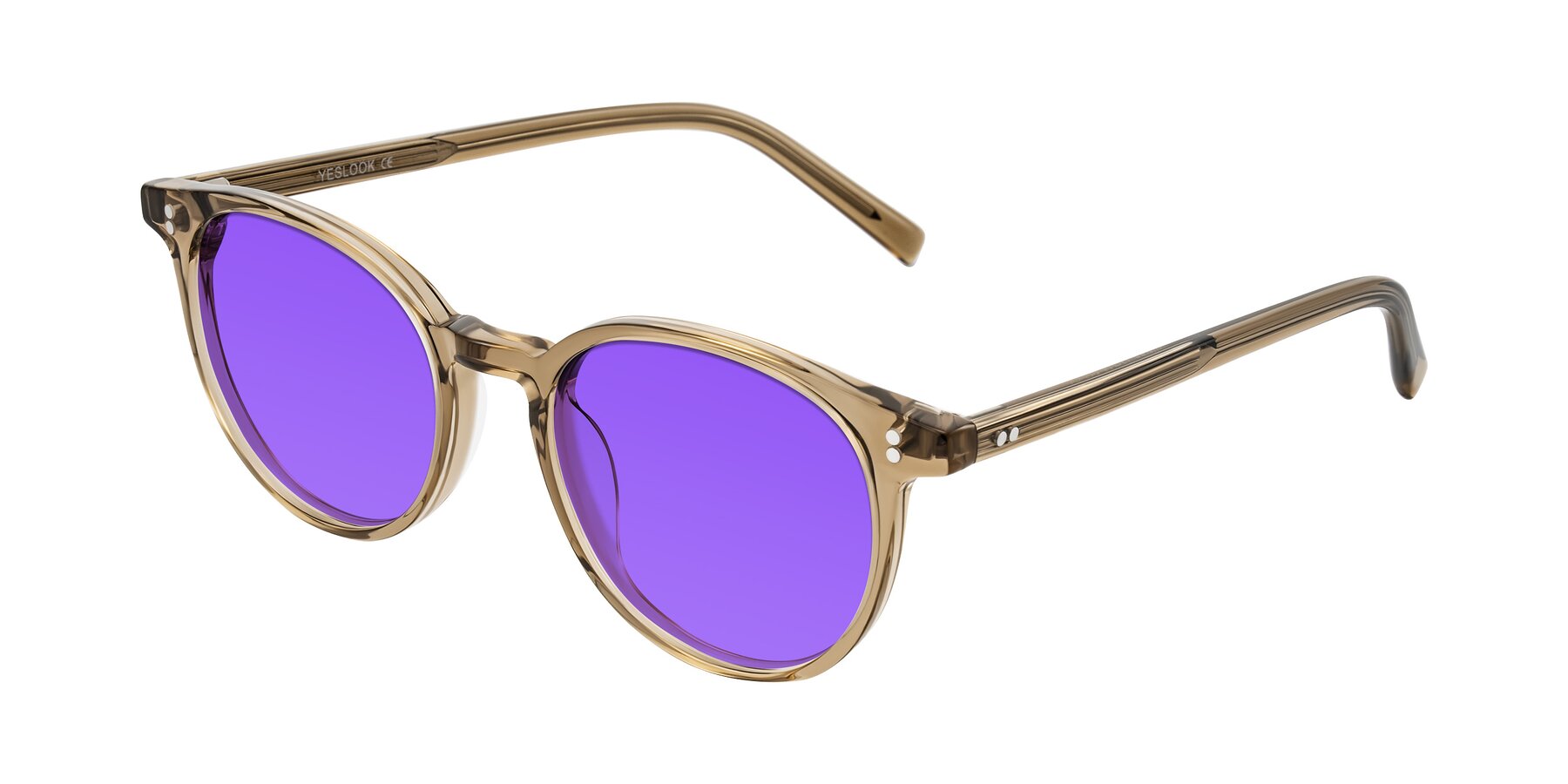 Angle of Haharou in Light Brown with Purple Tinted Lenses
