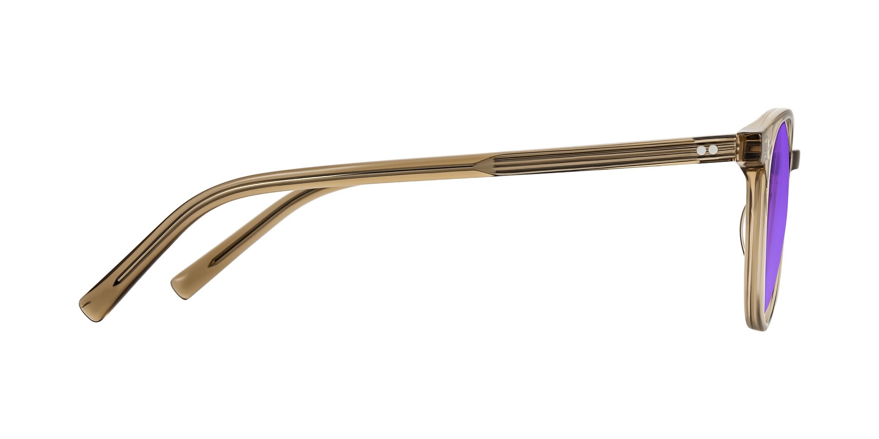 Side of Haharou in Light Brown with Purple Tinted Lenses
