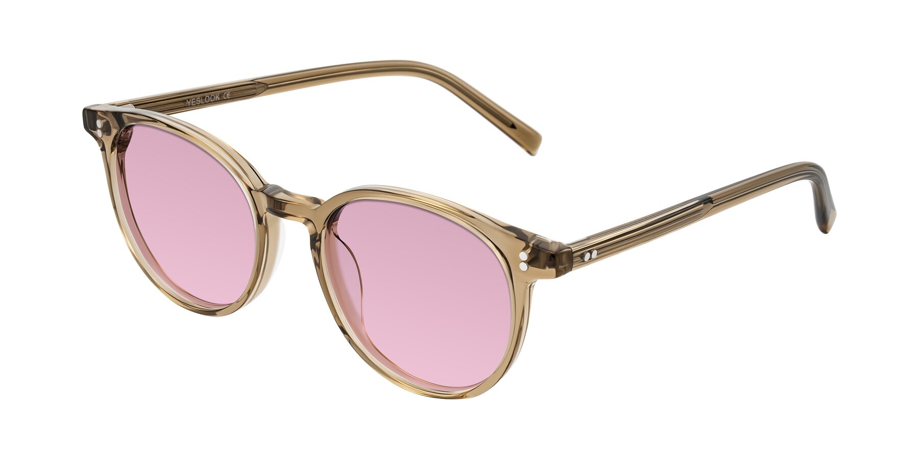 Angle of Haharou in Light Brown with Light Wine Tinted Lenses