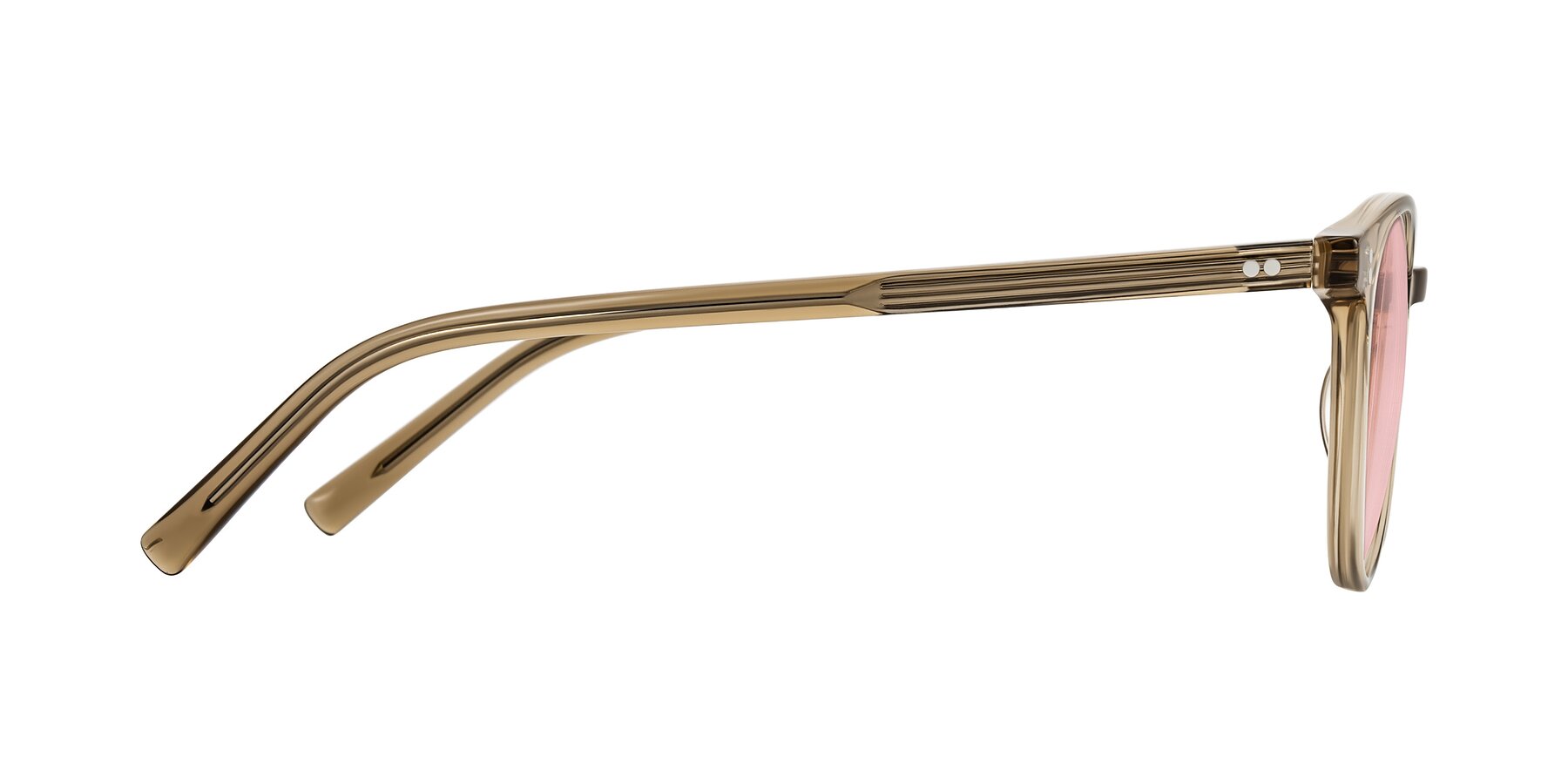 Side of Haharou in Light Brown with Light Garnet Tinted Lenses