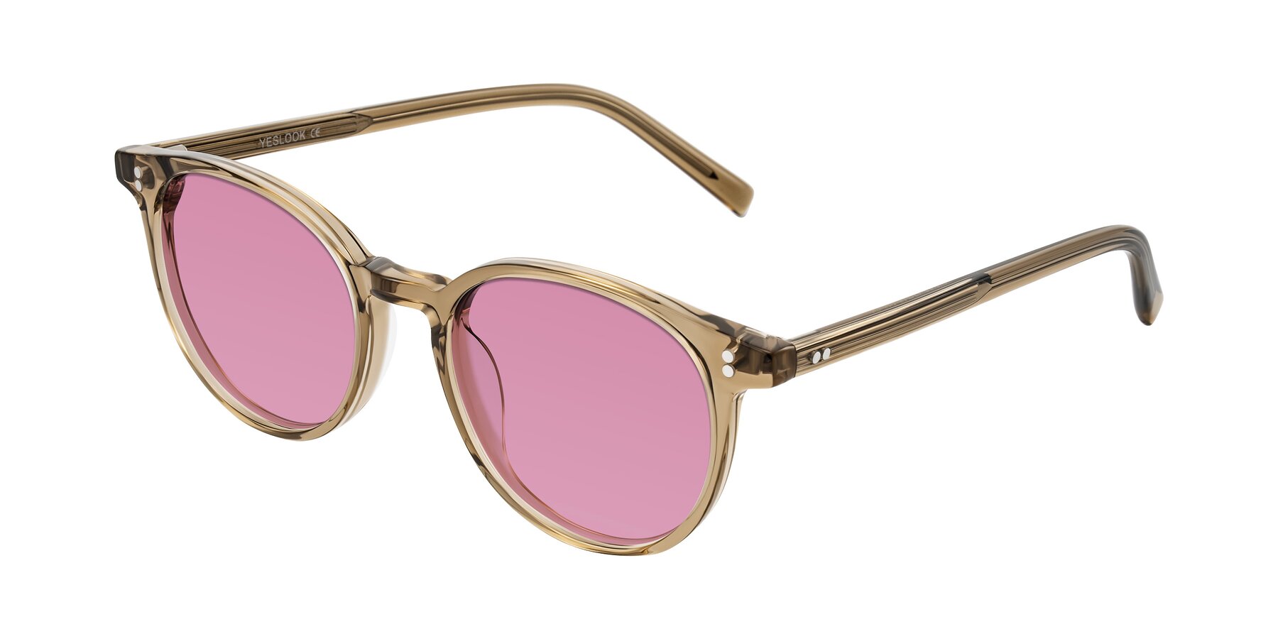 Angle of Haharou in Light Brown with Medium Wine Tinted Lenses