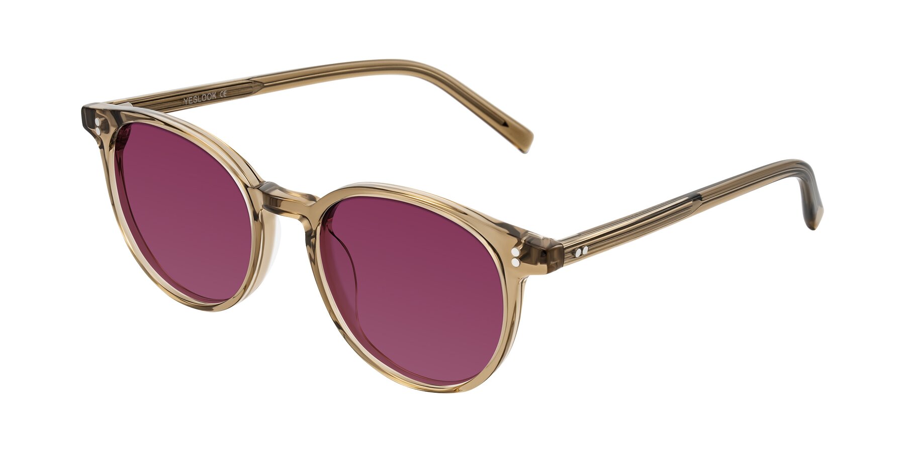Angle of Haharou in Light Brown with Wine Tinted Lenses