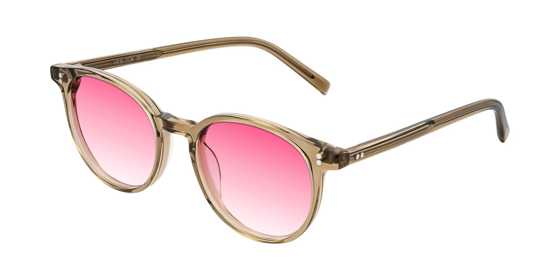 Angle of Haharou in Light Brown with Pink Gradient Lenses