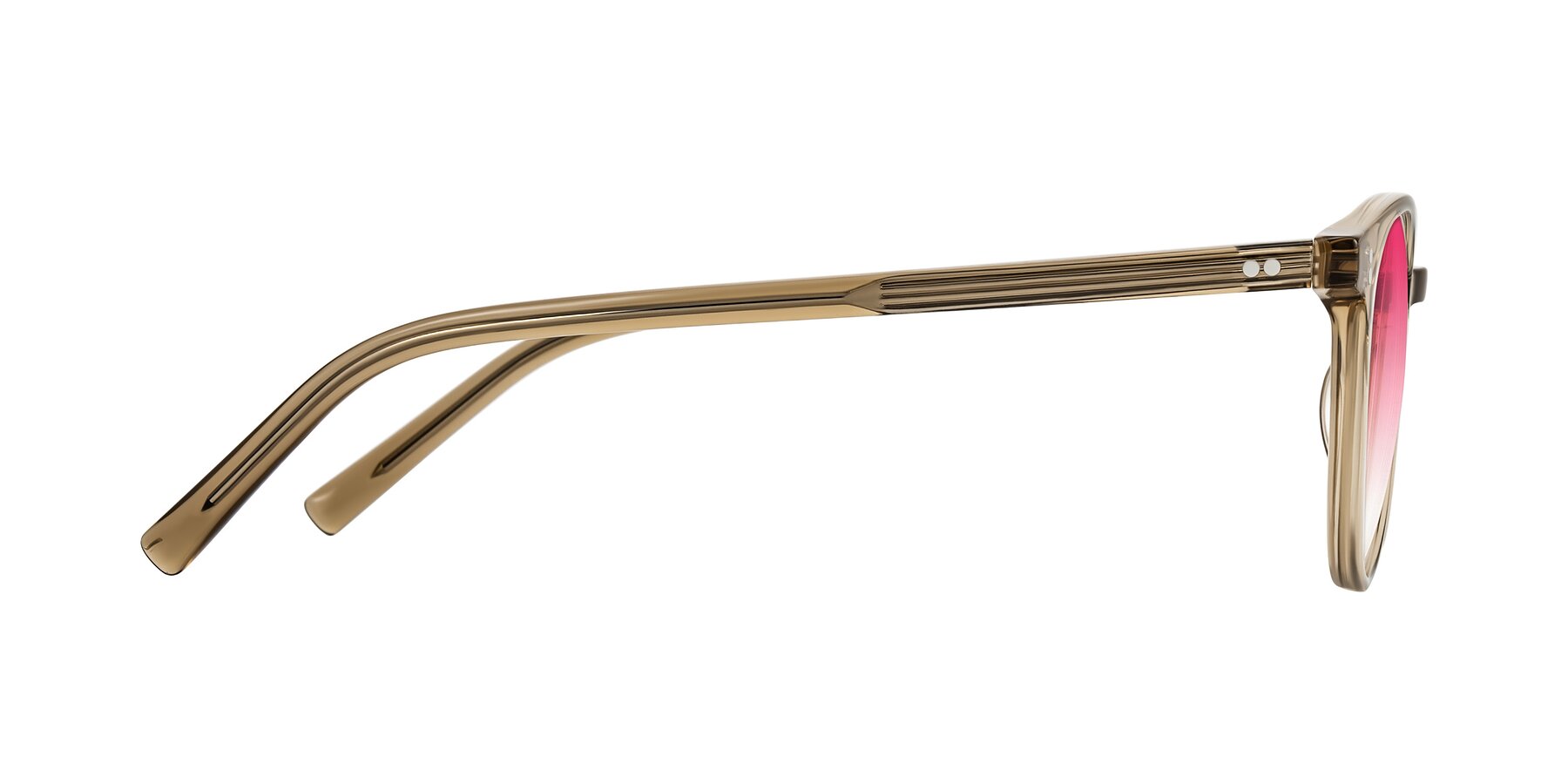 Side of Haharou in Light Brown with Pink Gradient Lenses