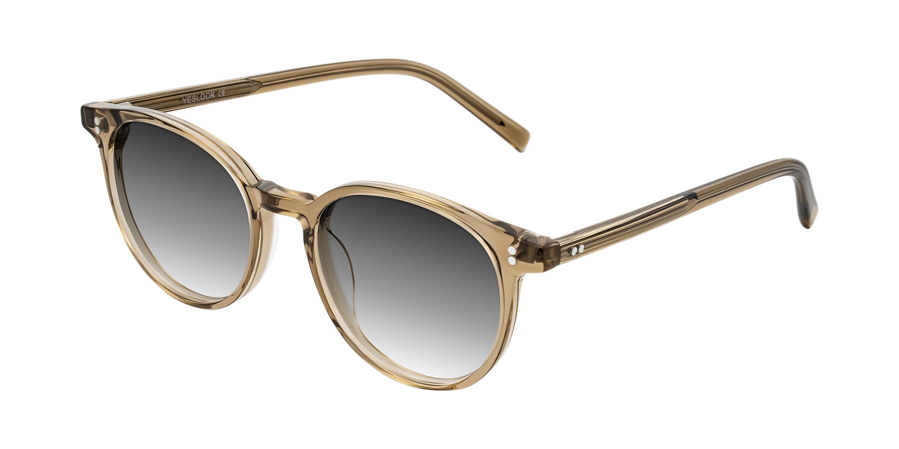 Angle of Haharou in Light Brown with Gray Gradient Lenses