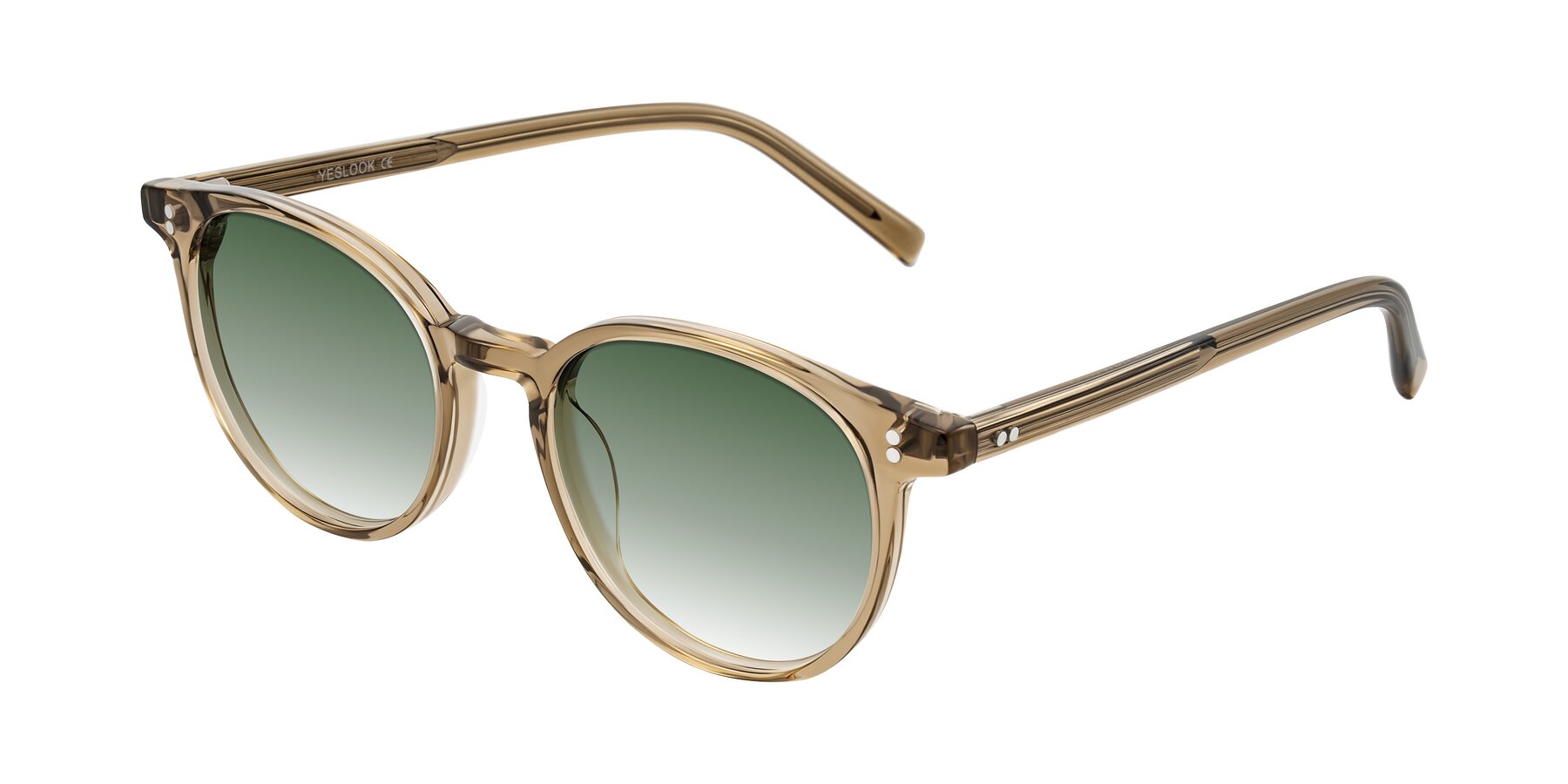 Angle of Haharou in Light Brown with Green Gradient Lenses