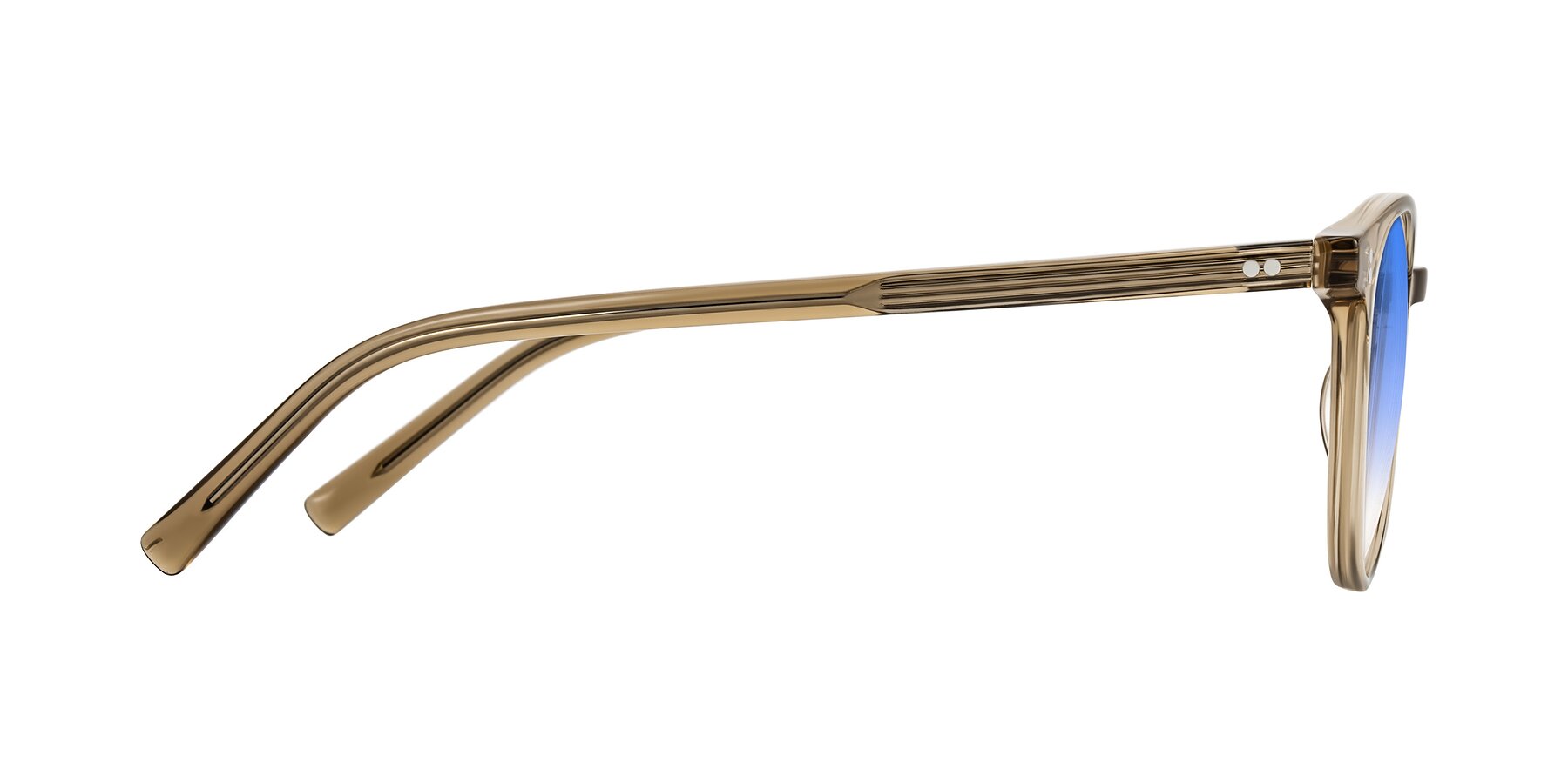 Side of Haharou in Light Brown with Blue Gradient Lenses