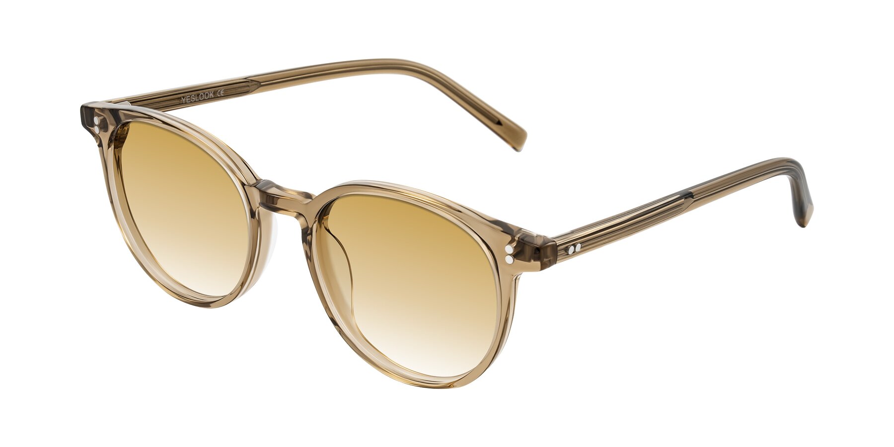 Angle of Haharou in Light Brown with Champagne Gradient Lenses