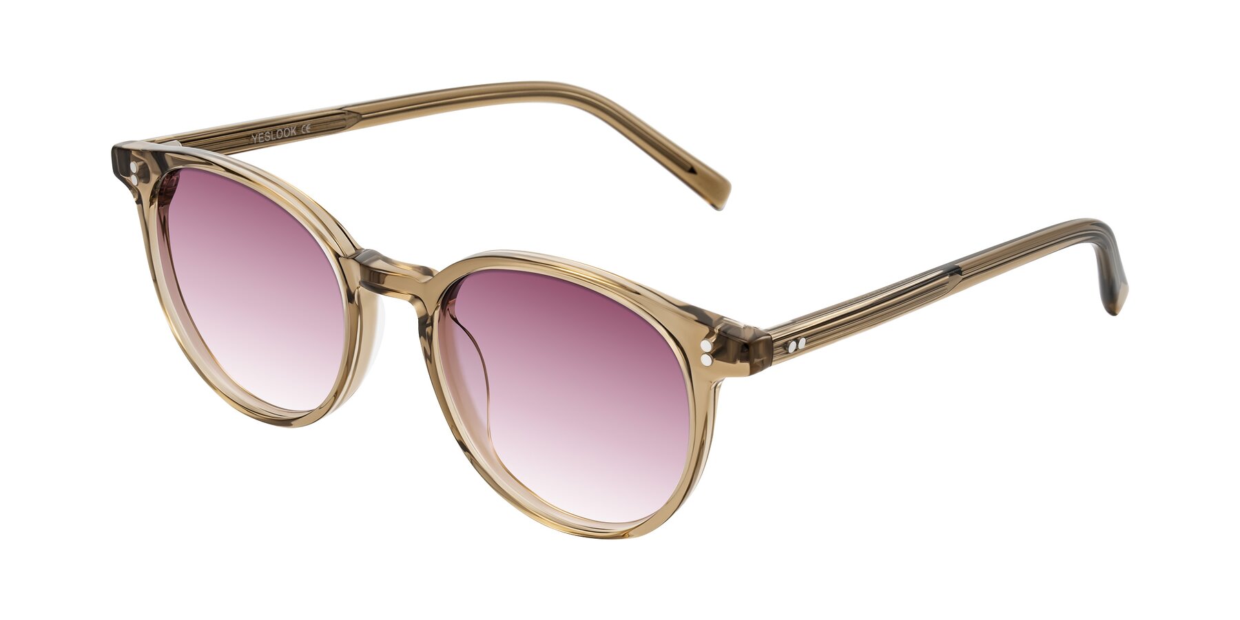 Angle of Haharou in Light Brown with Wine Gradient Lenses