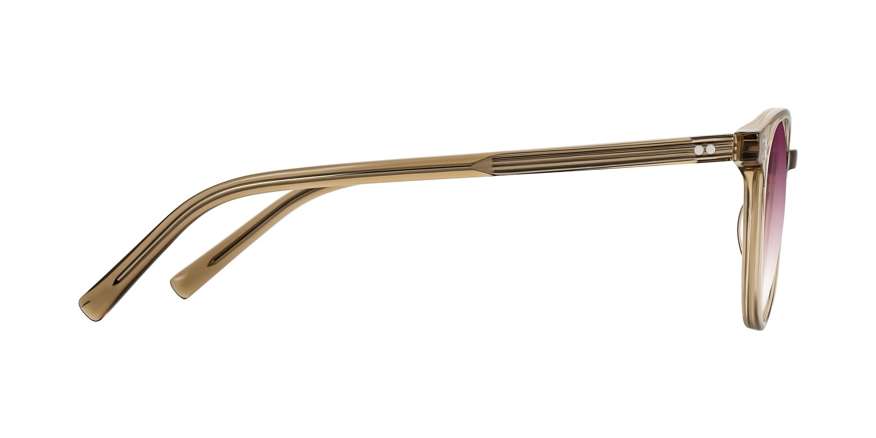 Side of Haharou in Light Brown with Wine Gradient Lenses