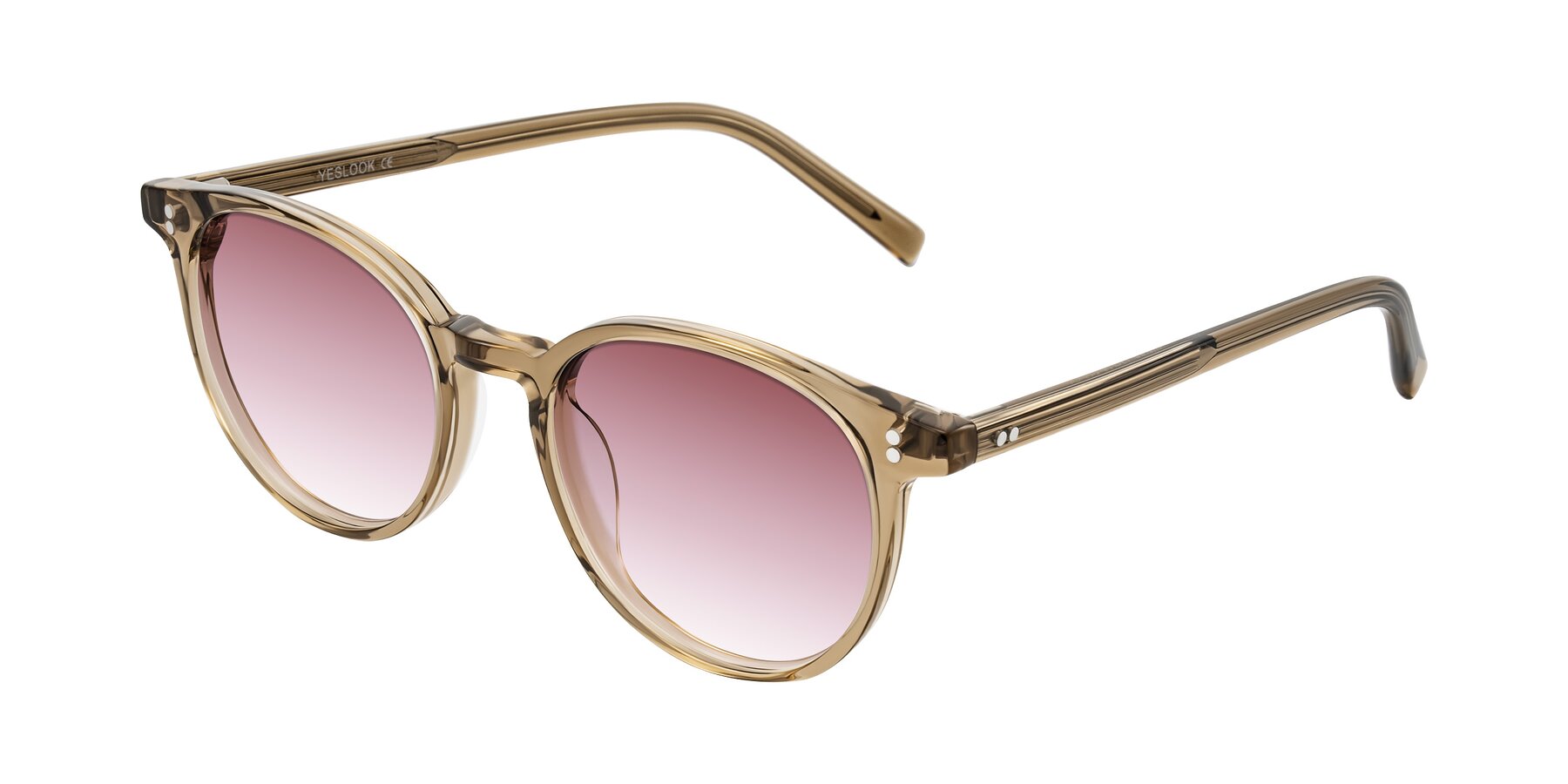 Angle of Haharou in Light Brown with Garnet Gradient Lenses