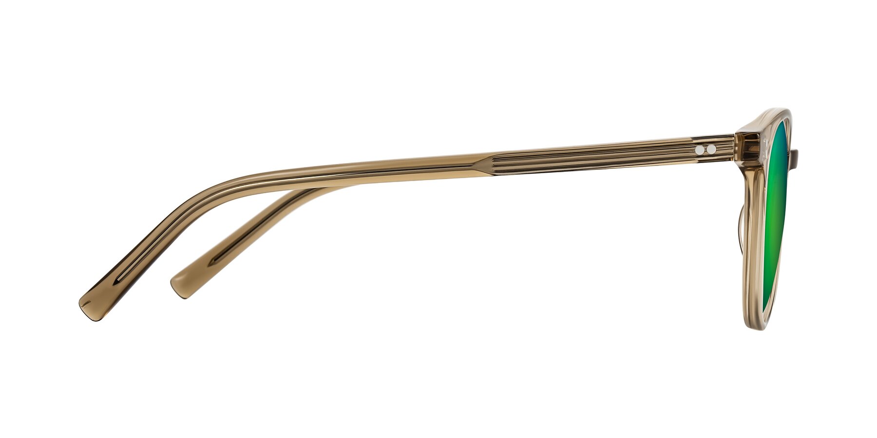 Side of Haharou in Light Brown with Green Mirrored Lenses