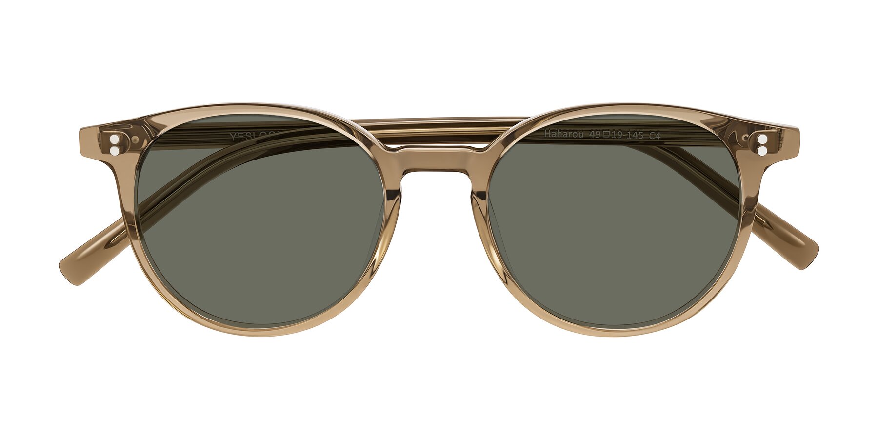 Folded Front of Haharou in Light Brown with Gray Polarized Lenses
