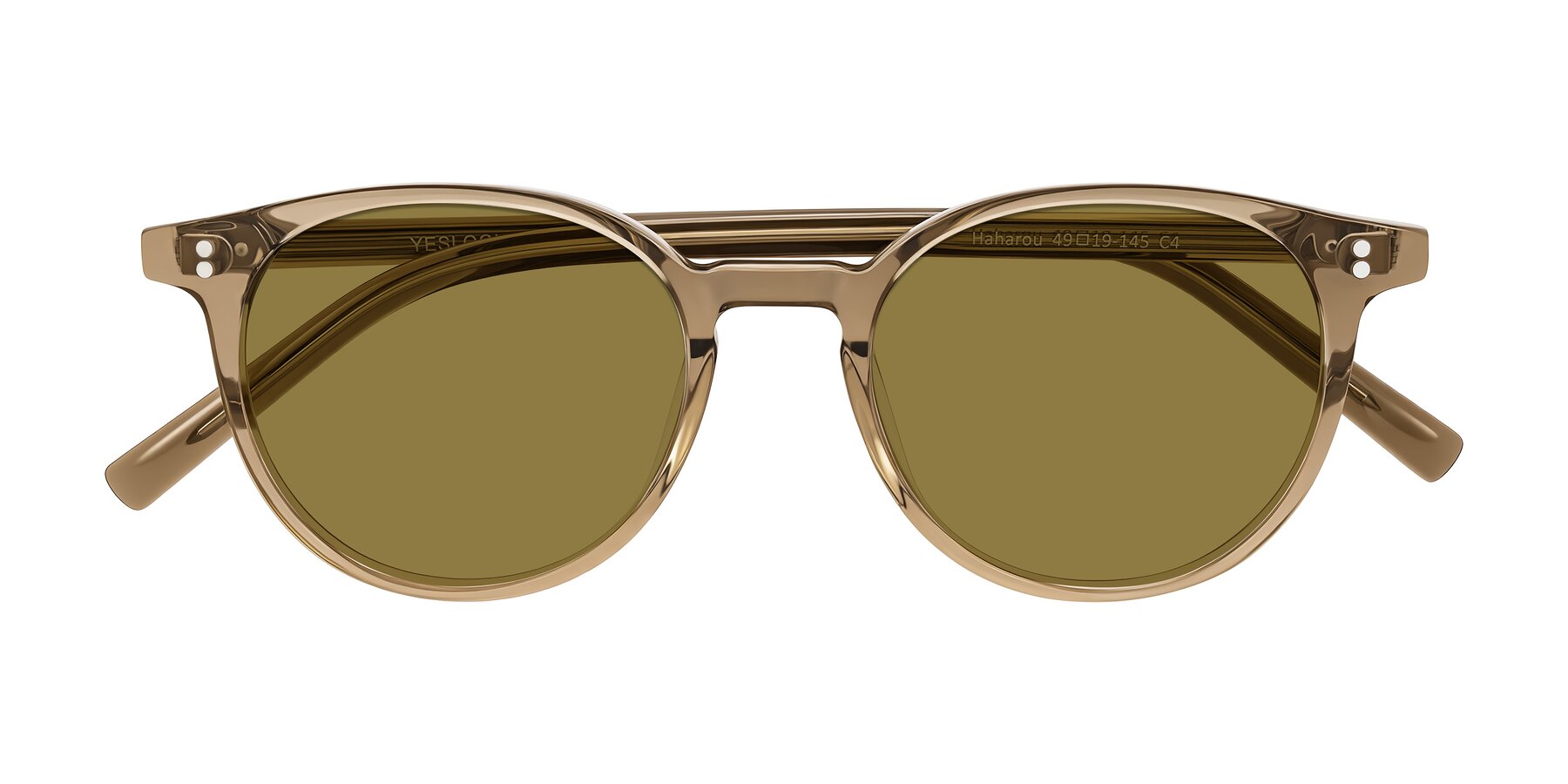 Folded Front of Haharou in Light Brown with Brown Polarized Lenses