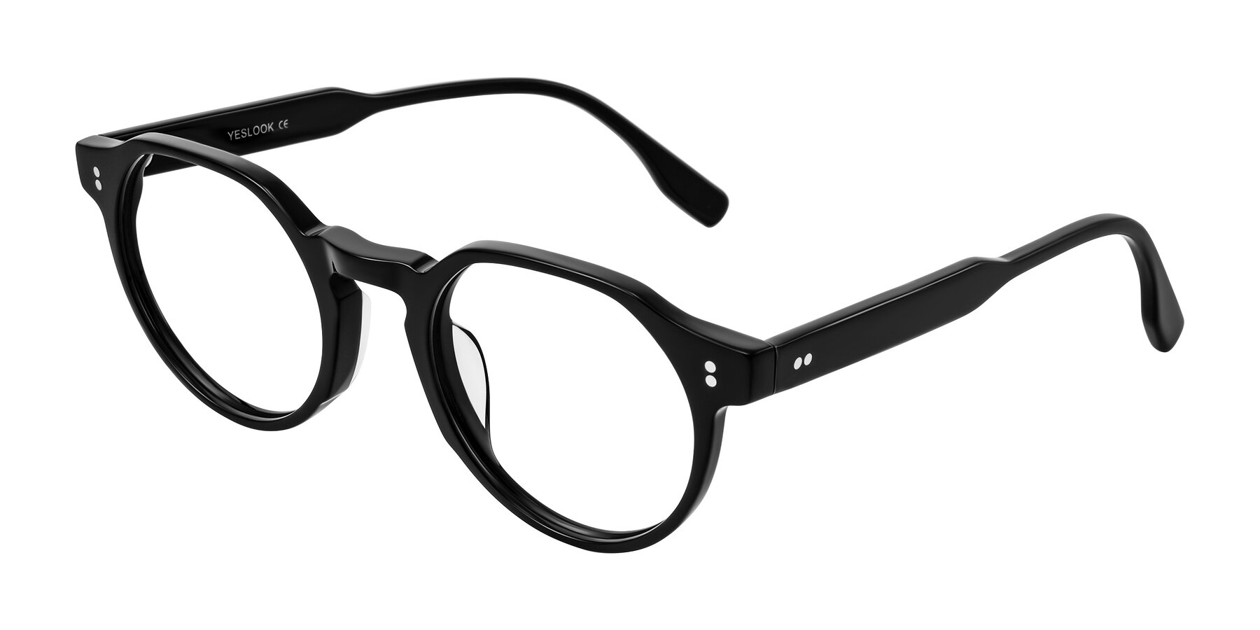 Angle of Vaswat in Black with Clear Eyeglass Lenses