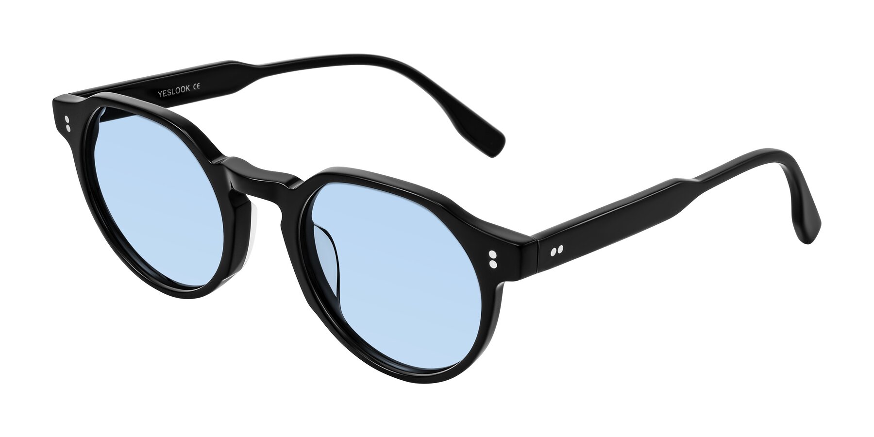 Angle of Vaswat in Black with Light Blue Tinted Lenses