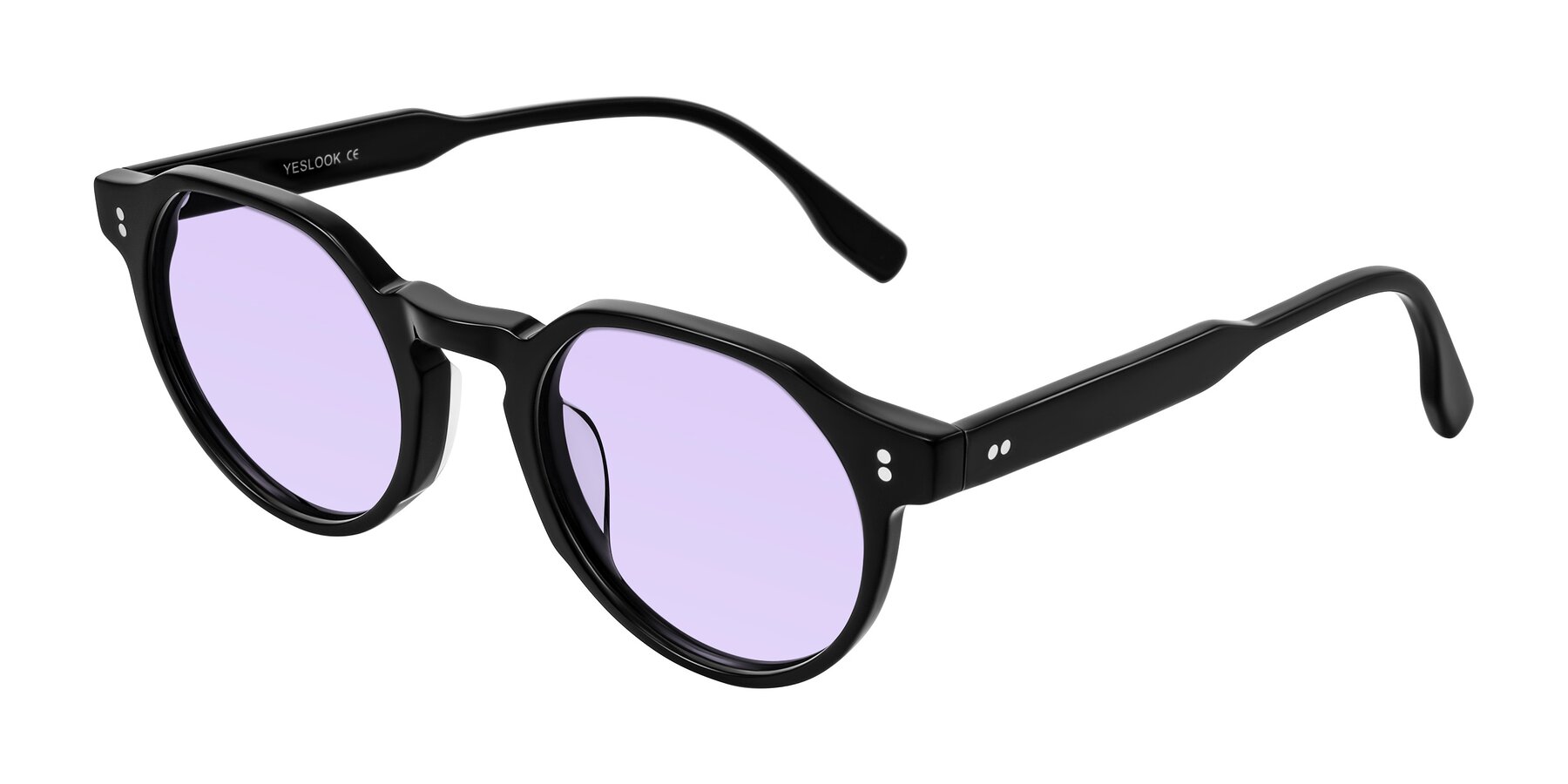 Angle of Vaswat in Black with Light Purple Tinted Lenses