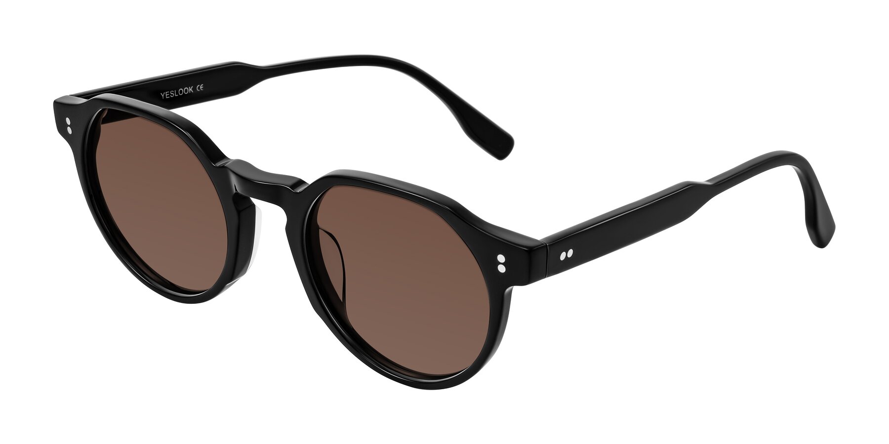 Angle of Vaswat in Black with Brown Tinted Lenses