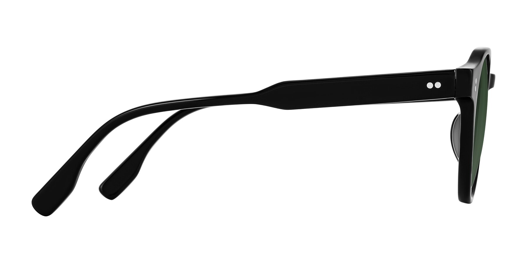 Side of Vaswat in Black with Green Tinted Lenses