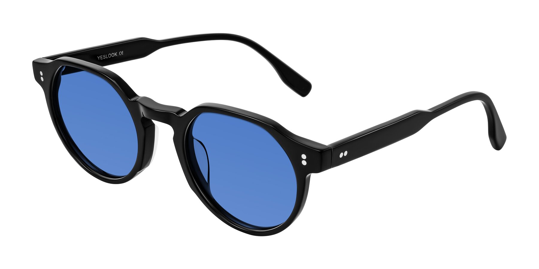 Angle of Vaswat in Black with Blue Tinted Lenses