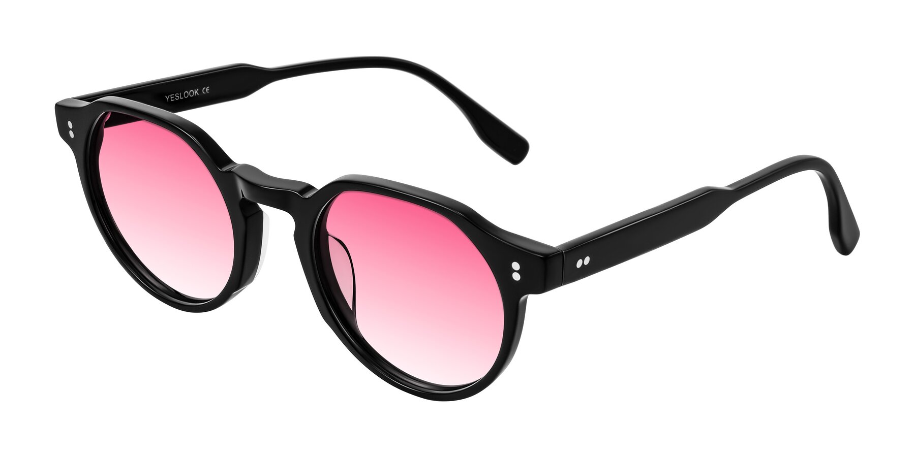 Angle of Vaswat in Black with Pink Gradient Lenses