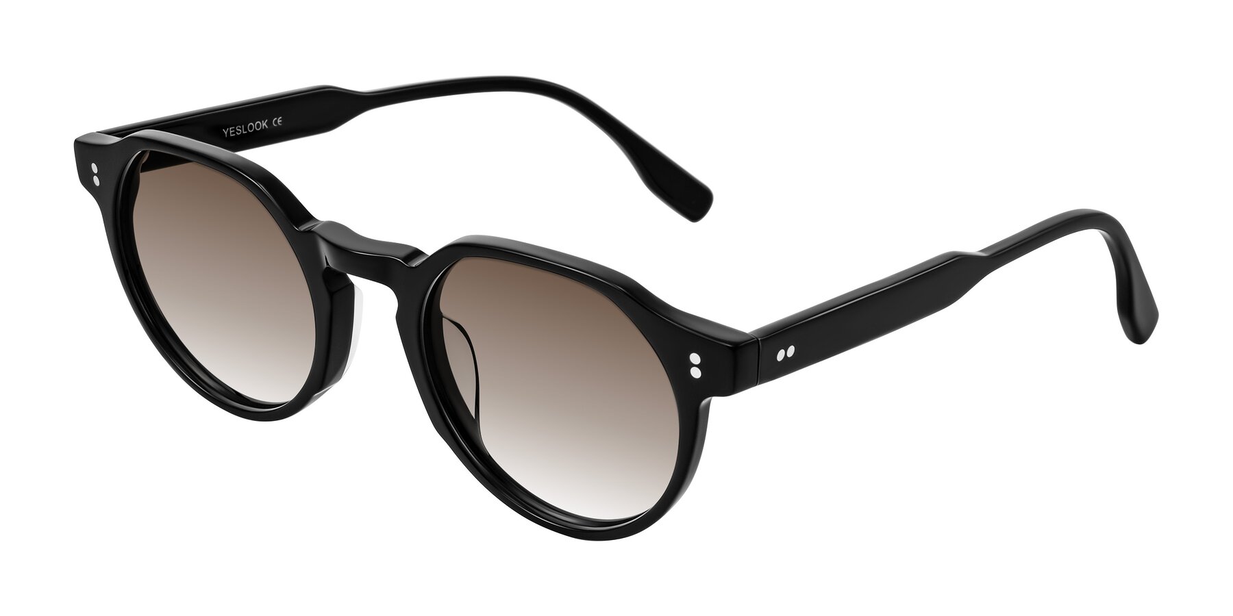 Angle of Vaswat in Black with Brown Gradient Lenses