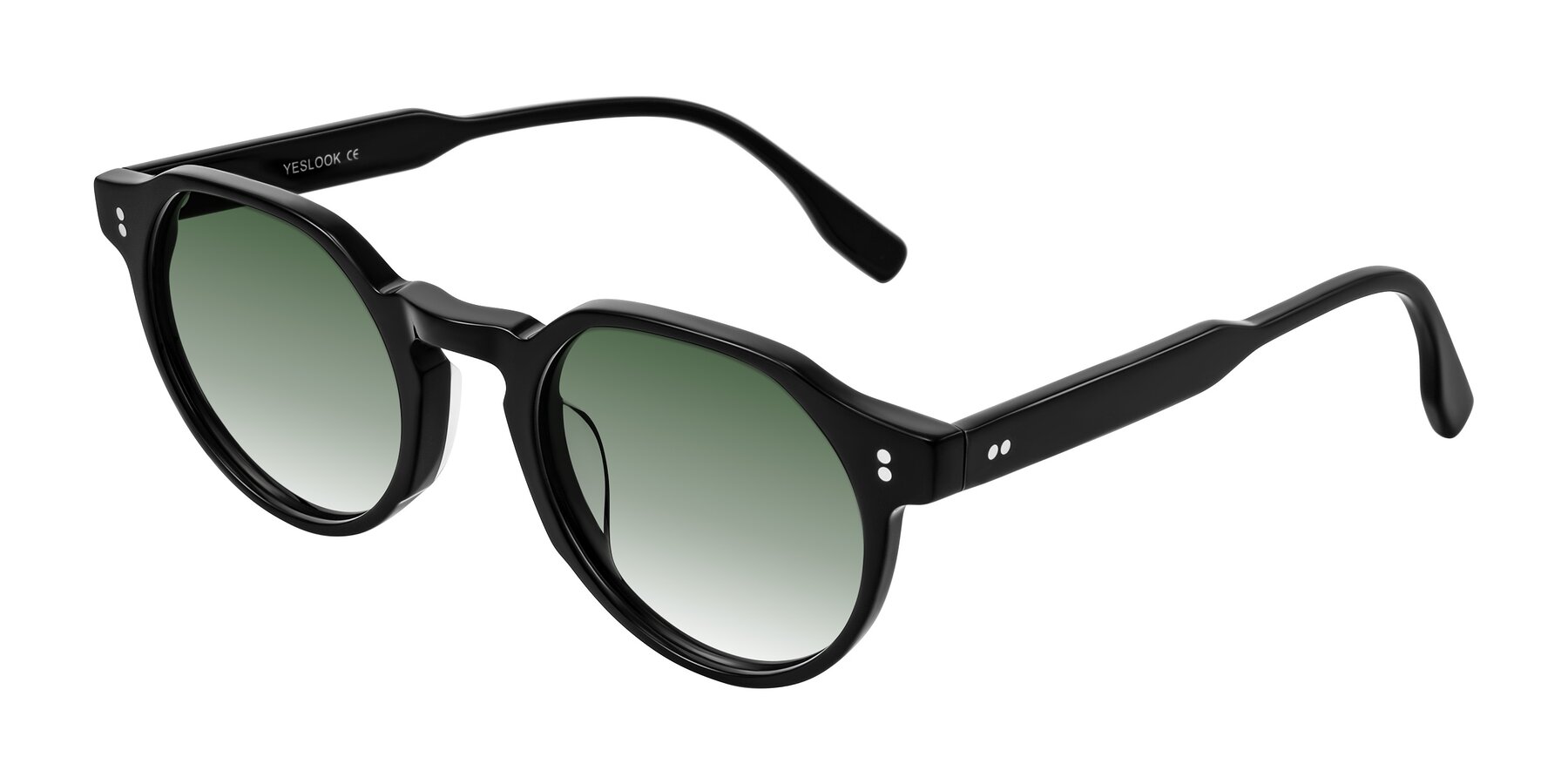 Angle of Vaswat in Black with Green Gradient Lenses