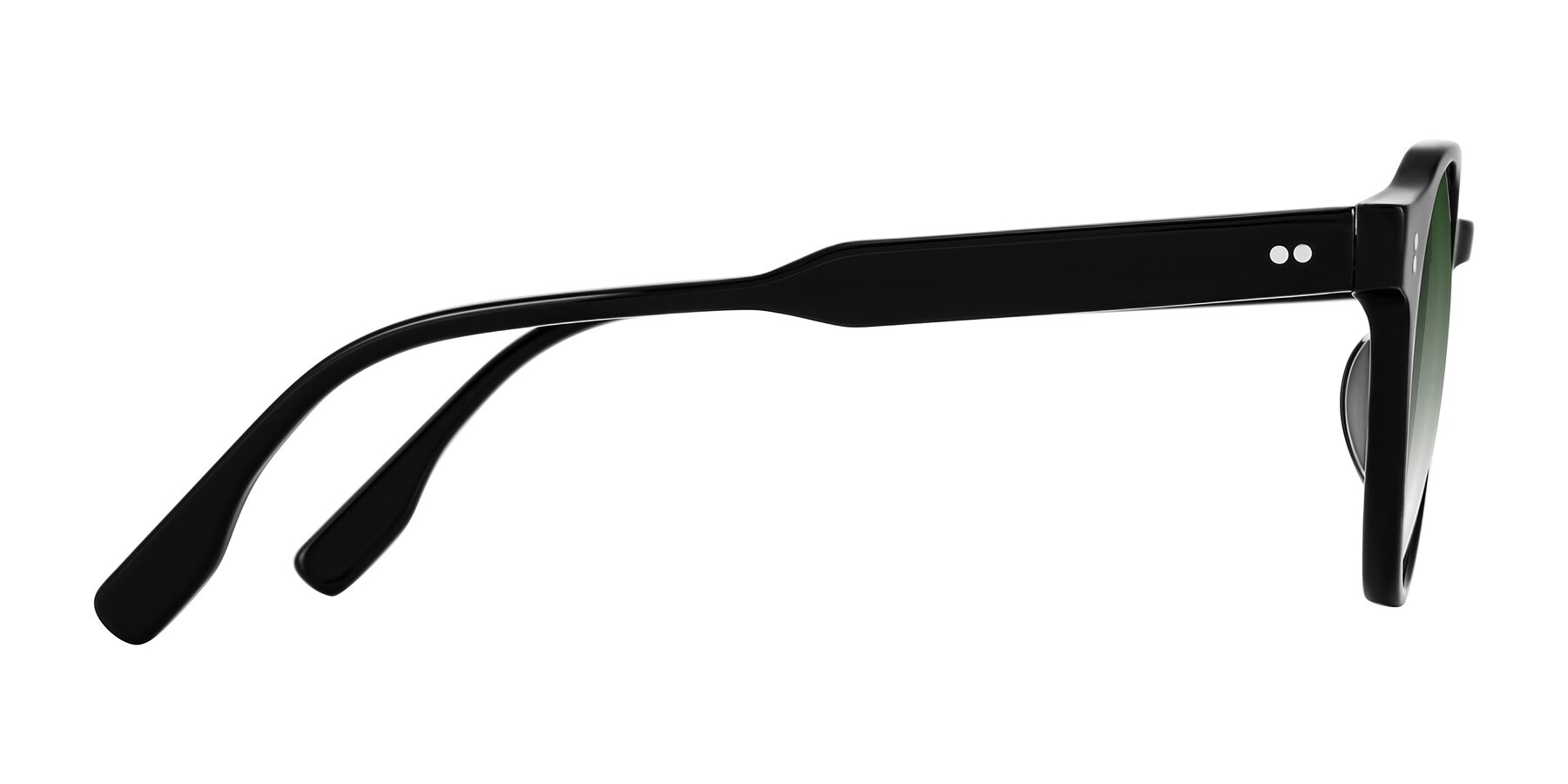 Side of Vaswat in Black with Green Gradient Lenses