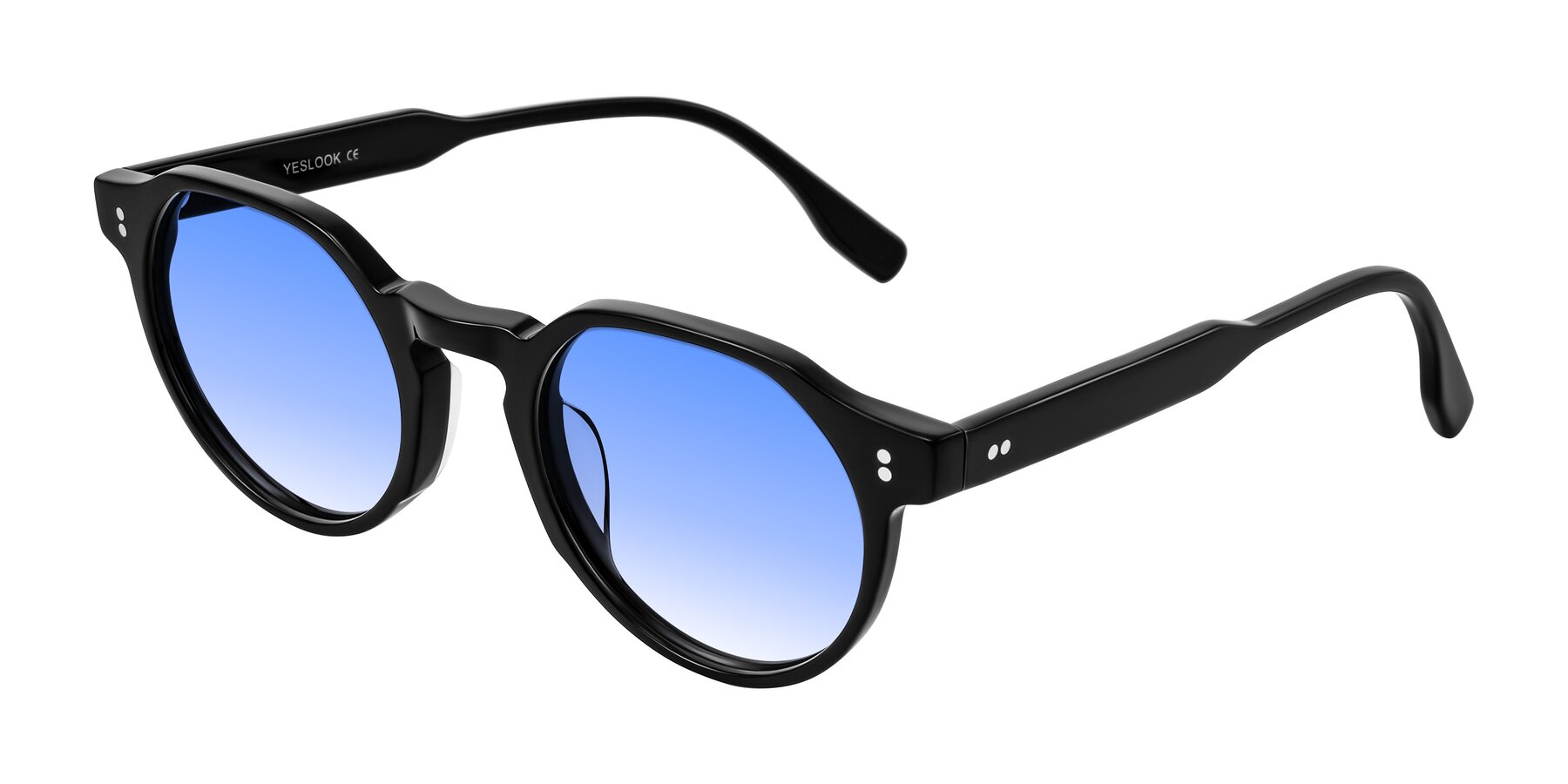 Angle of Vaswat in Black with Blue Gradient Lenses