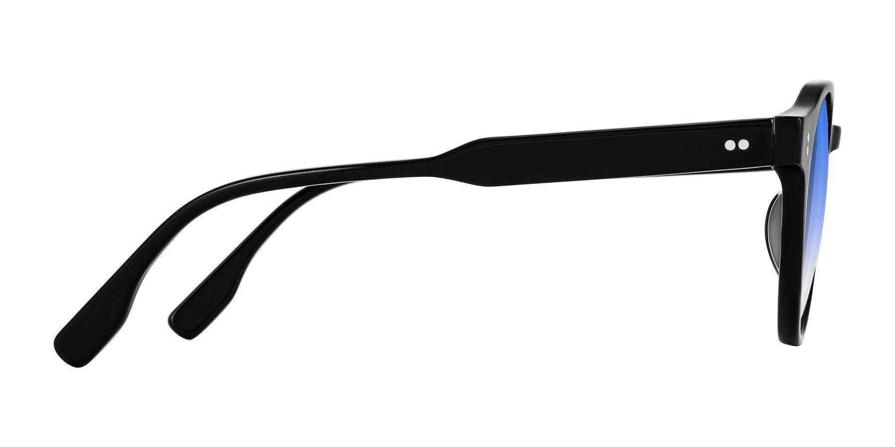 Side of Vaswat in Black with Blue Gradient Lenses