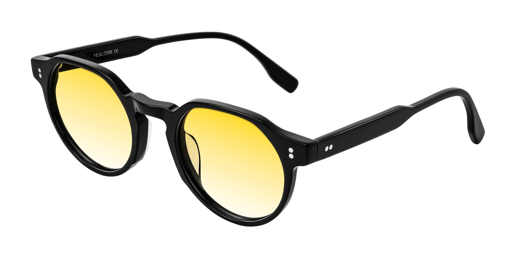 Angle of Vaswat in Black with Yellow Gradient Lenses