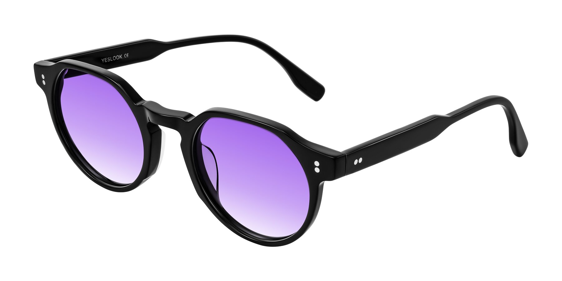 Angle of Vaswat in Black with Purple Gradient Lenses