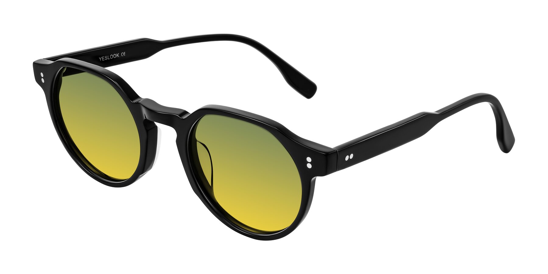 Angle of Vaswat in Black with Green / Yellow Gradient Lenses