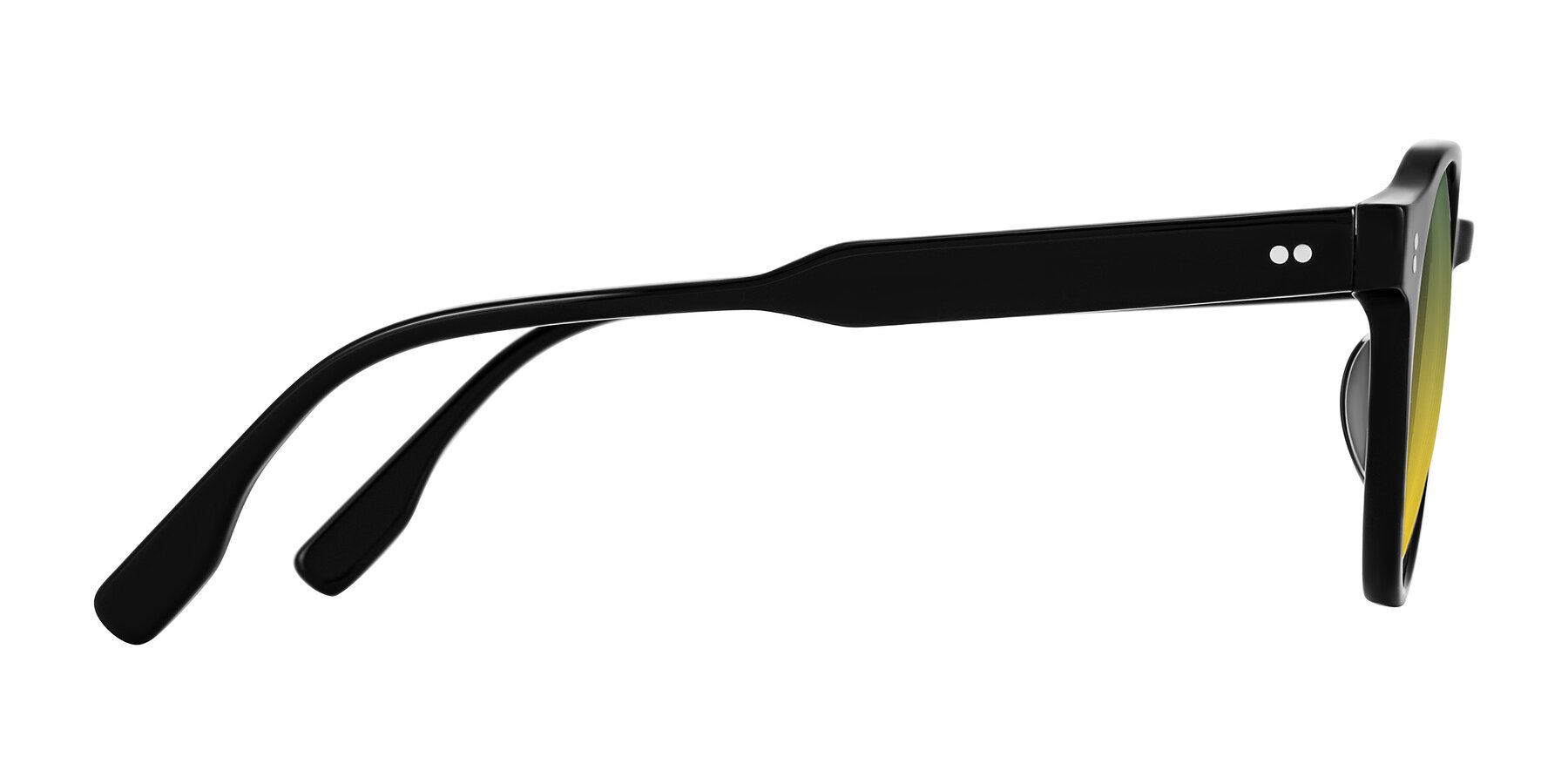 Side of Vaswat in Black with Green / Yellow Gradient Lenses