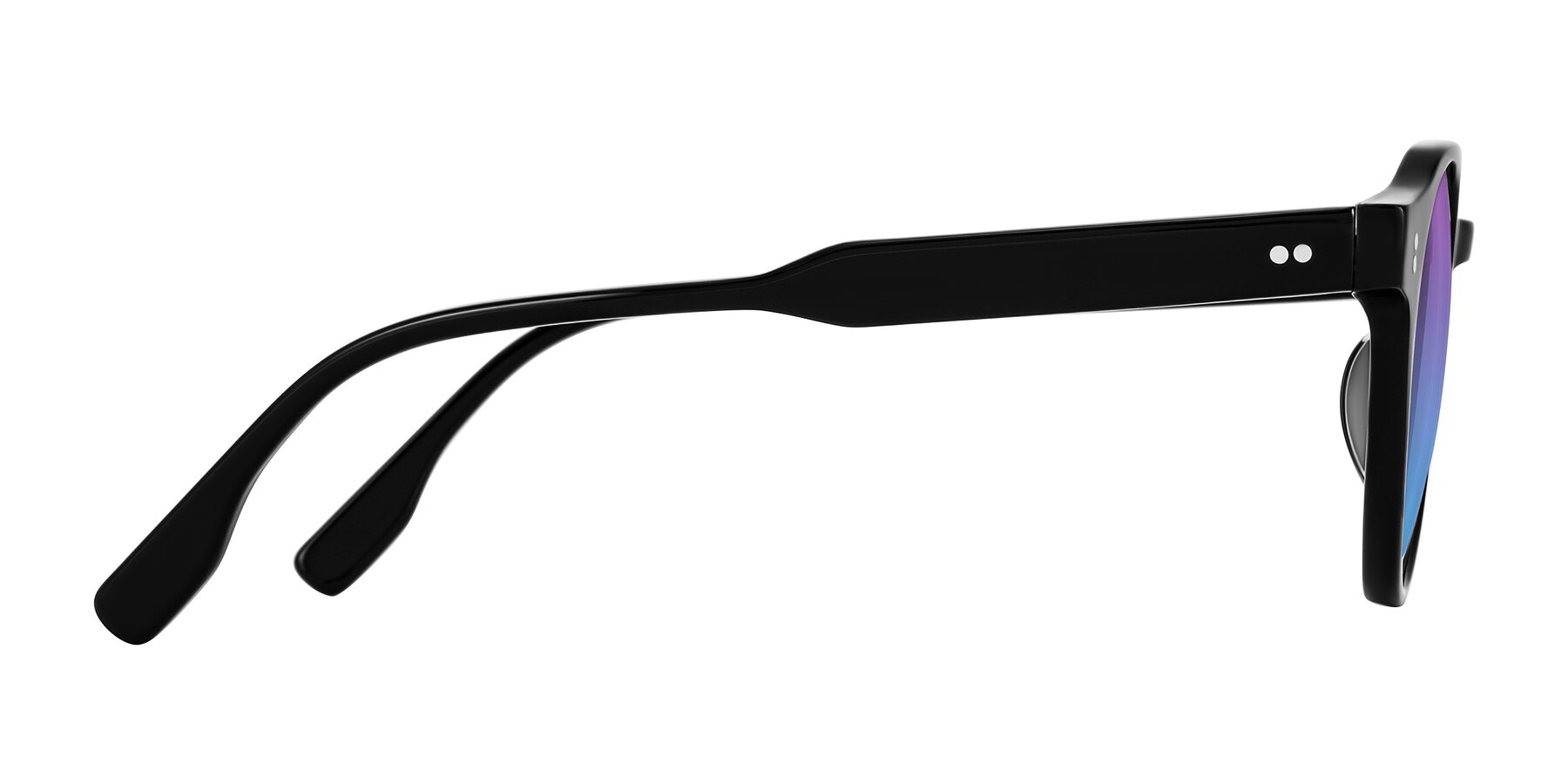 Side of Vaswat in Black with Purple / Blue Gradient Lenses