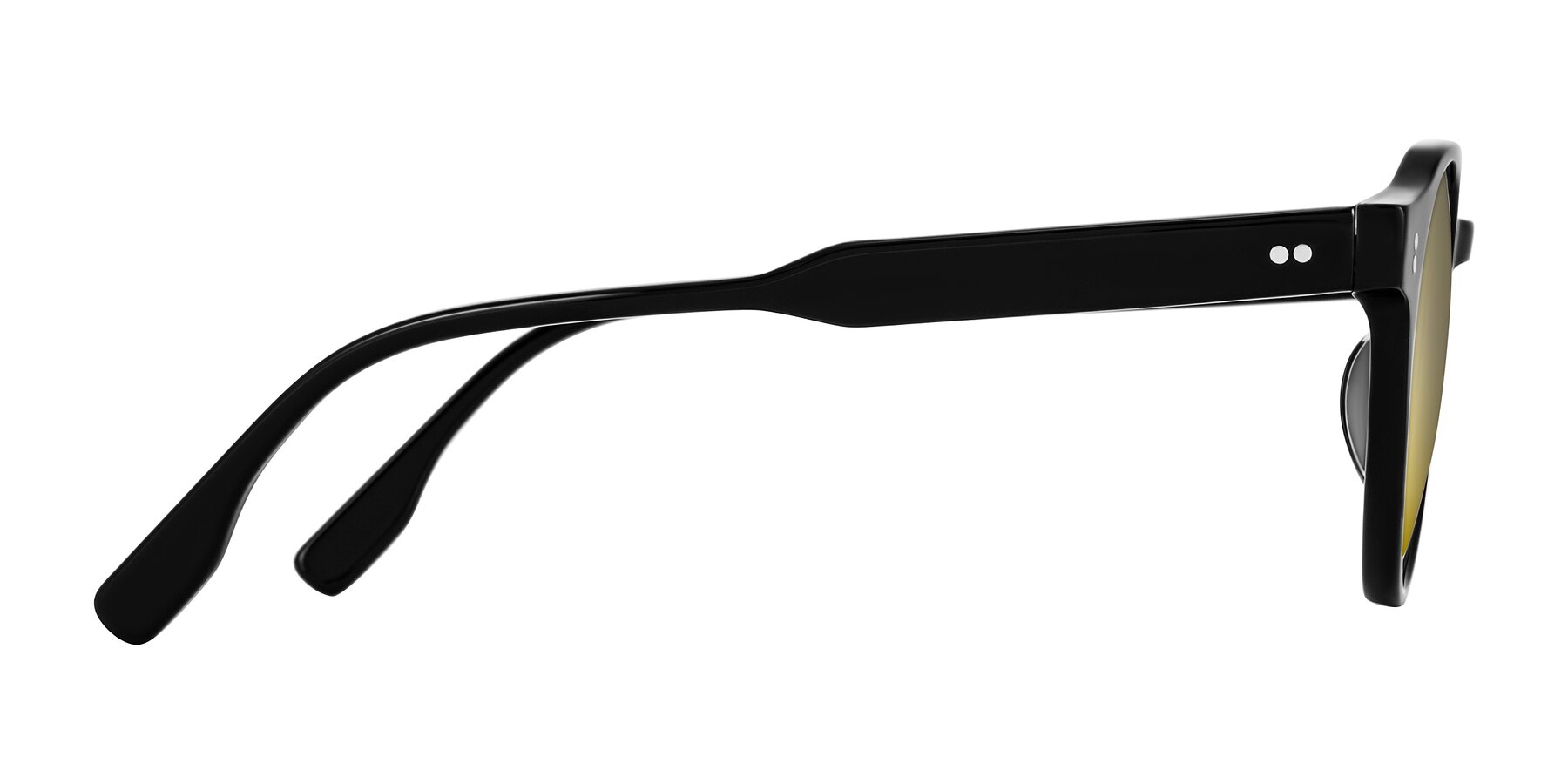 Side of Vaswat in Black with Gold Mirrored Lenses