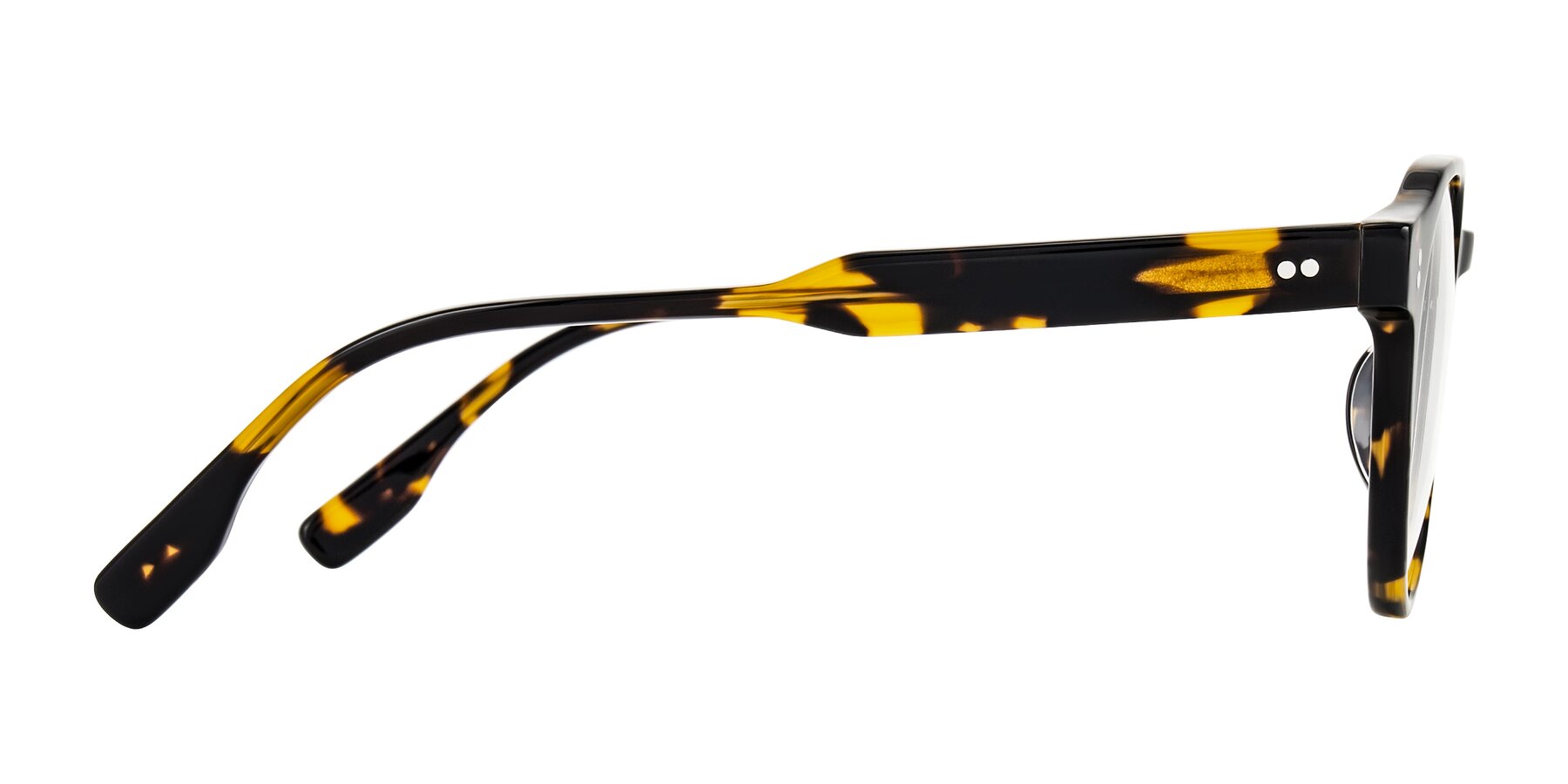 Side of Vaswat in Tortoise with Clear Eyeglass Lenses