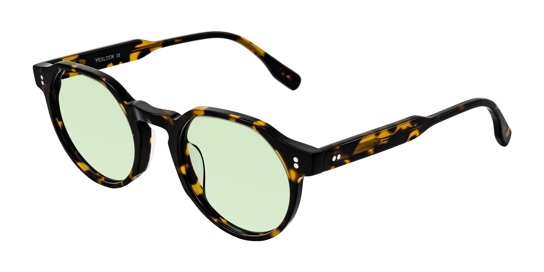 Angle of Vaswat in Tortoise with Light Green Tinted Lenses